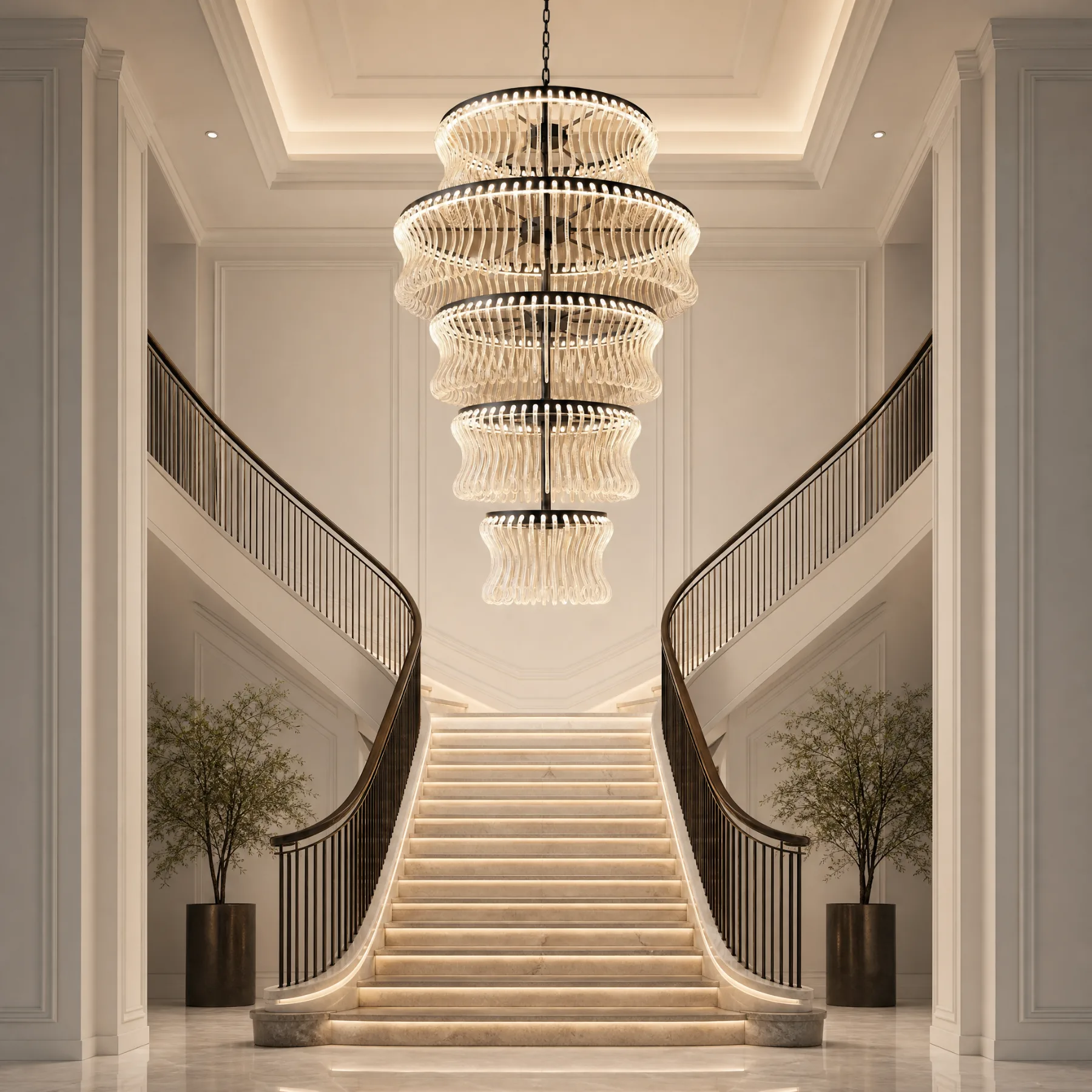 Cascading Crystal Tiered Chandelier image 4