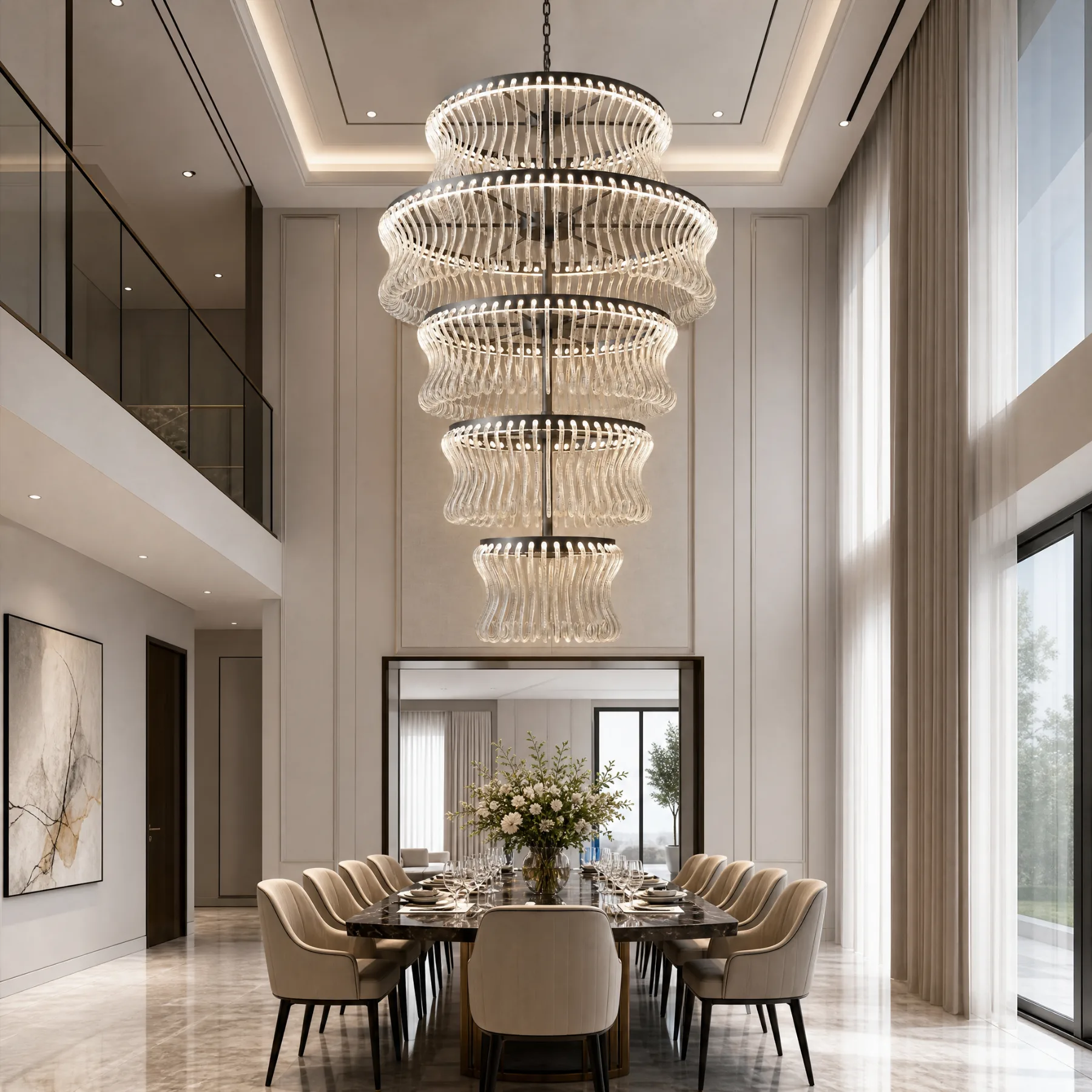 Cascading Crystal Tiered Chandelier image 6
