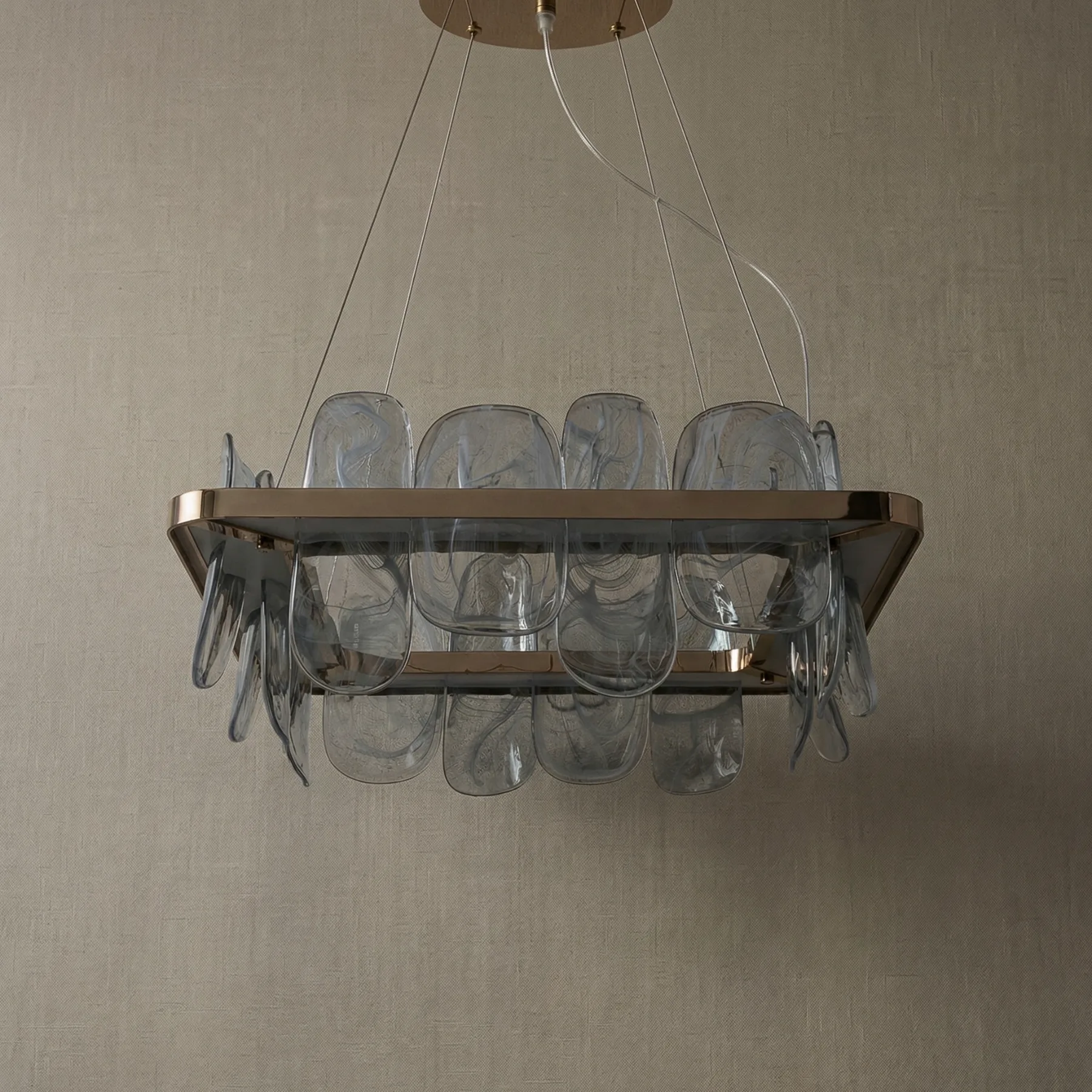 Luminous Glass Leaf Chandelier image 3