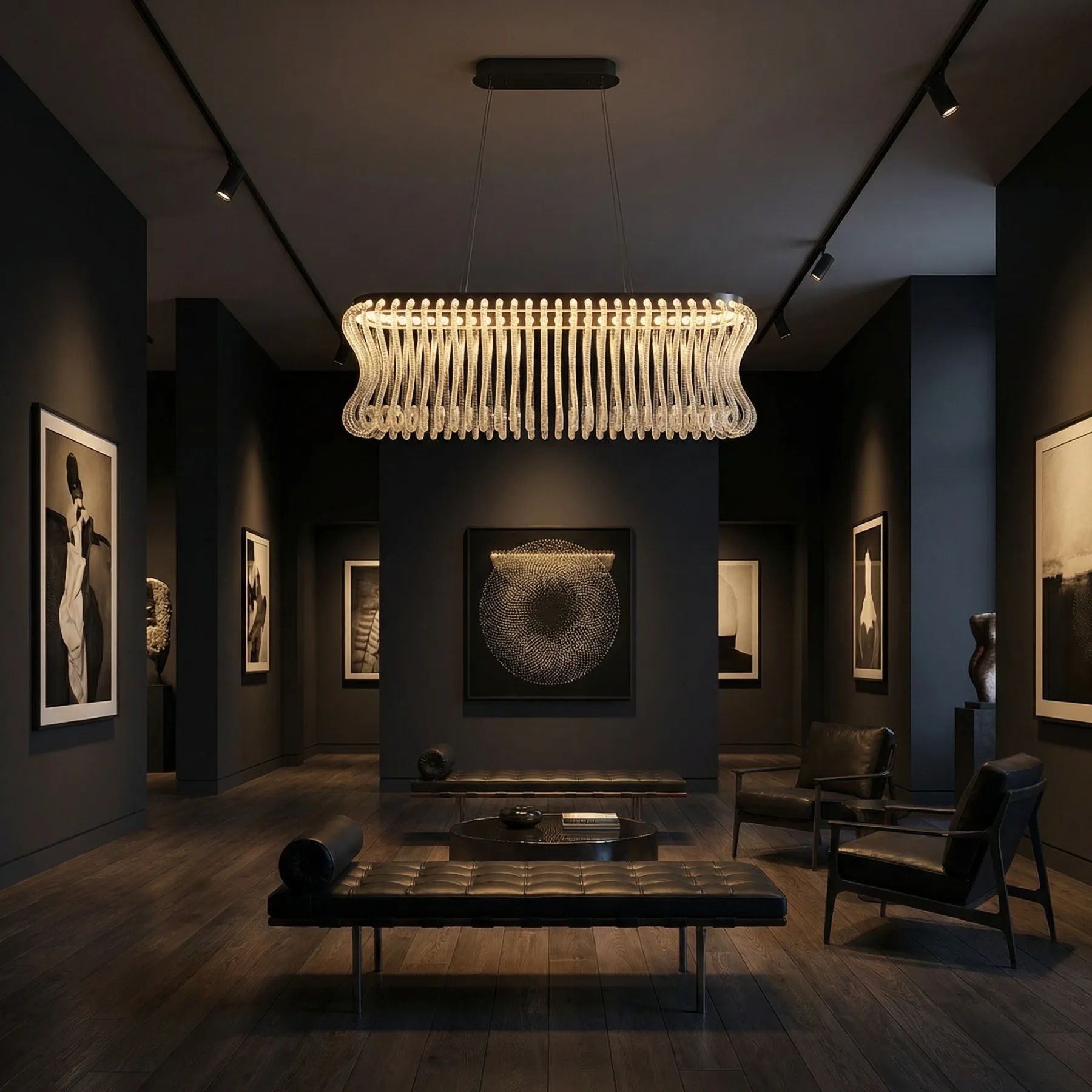 Luminous Crystal Fringe Chandelier image 2