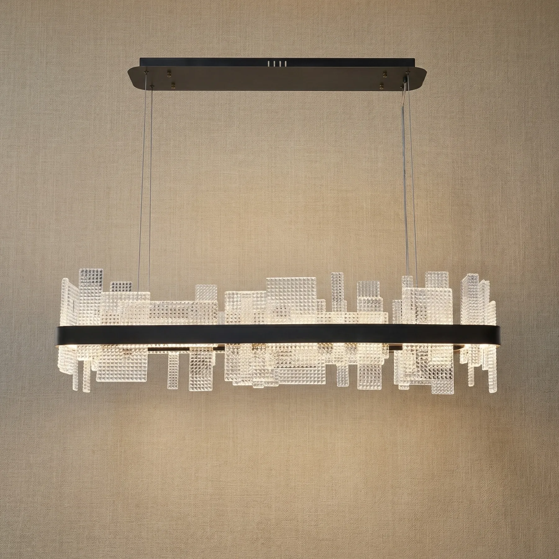 Metropolitan Crystal Linear Chandelier custom chandeliers