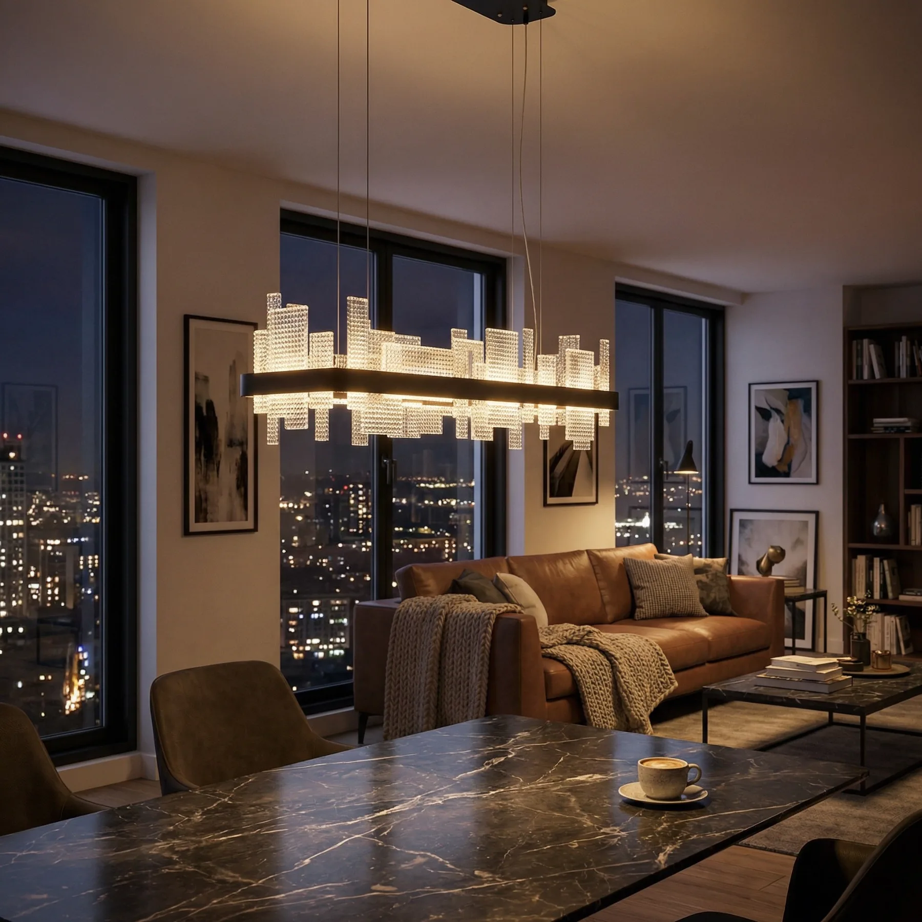 Metropolitan Crystal Linear Chandelier image 4