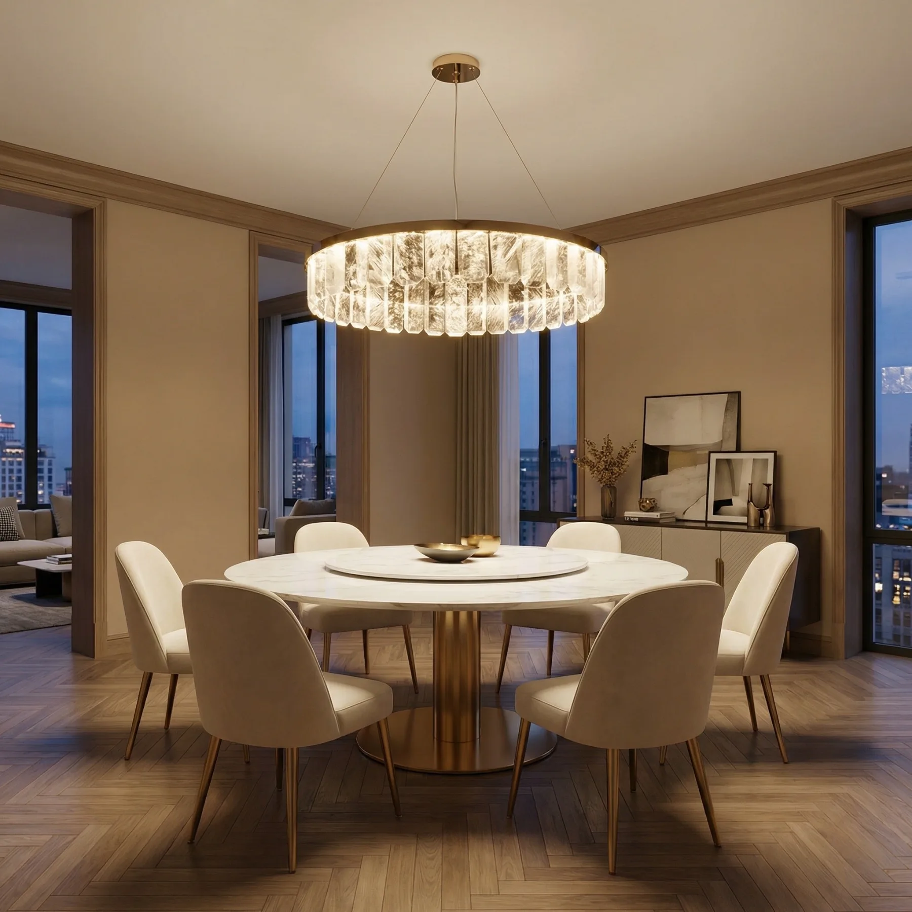 Radiant Crystal Ring Chandelier image 2