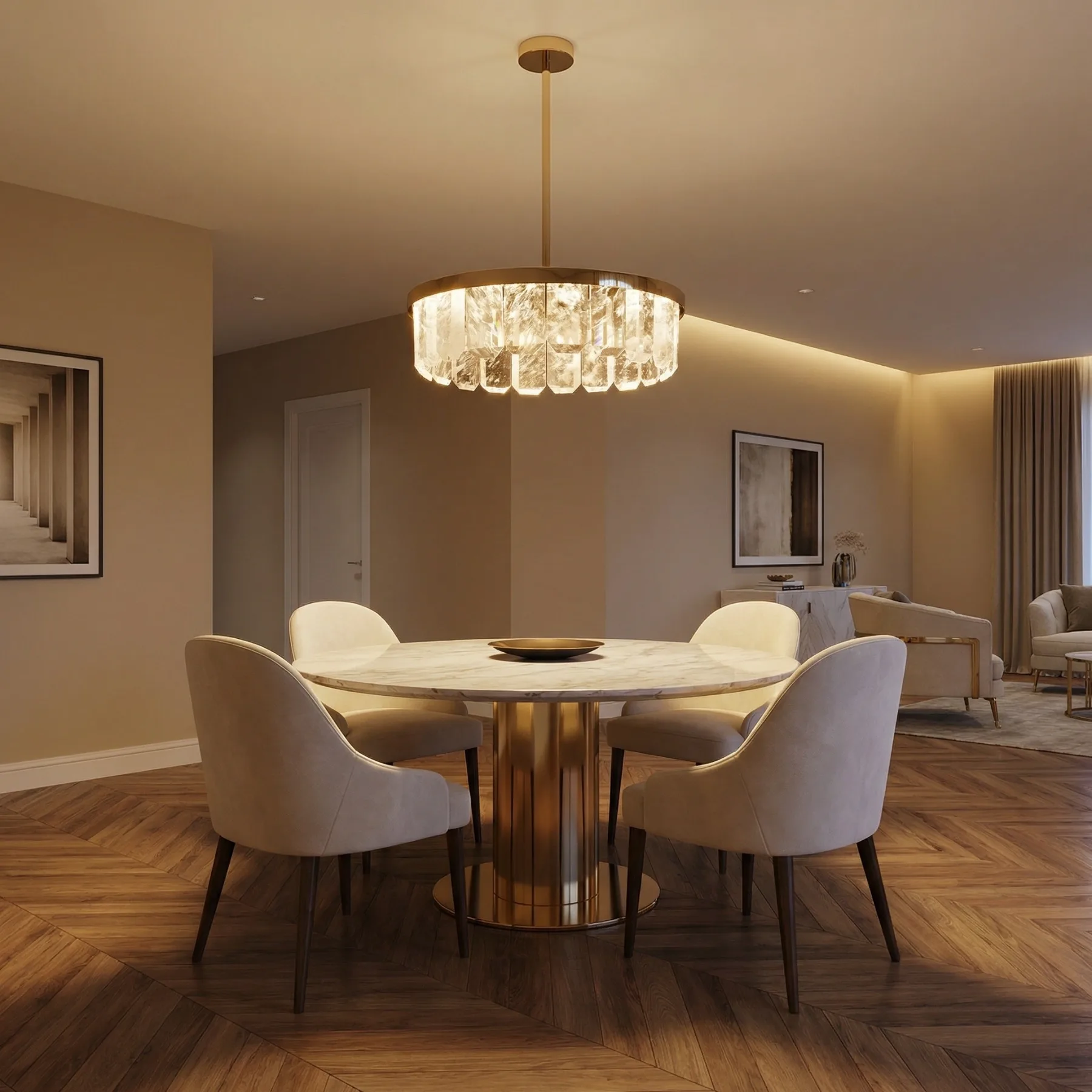 Radiant Crystal Ring Chandelier image 5