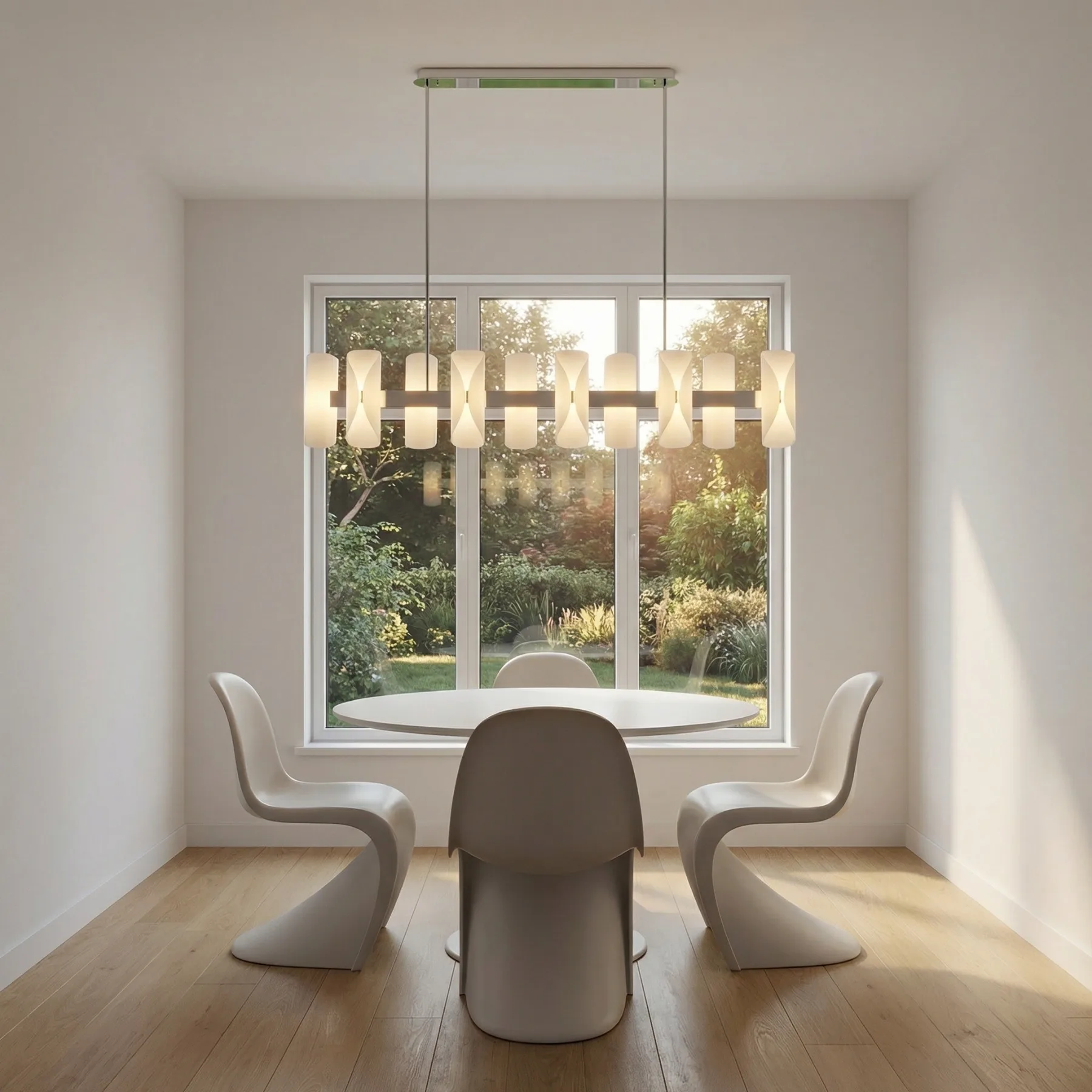 Luminous Frosted Glass Linear Chandelier image 6
