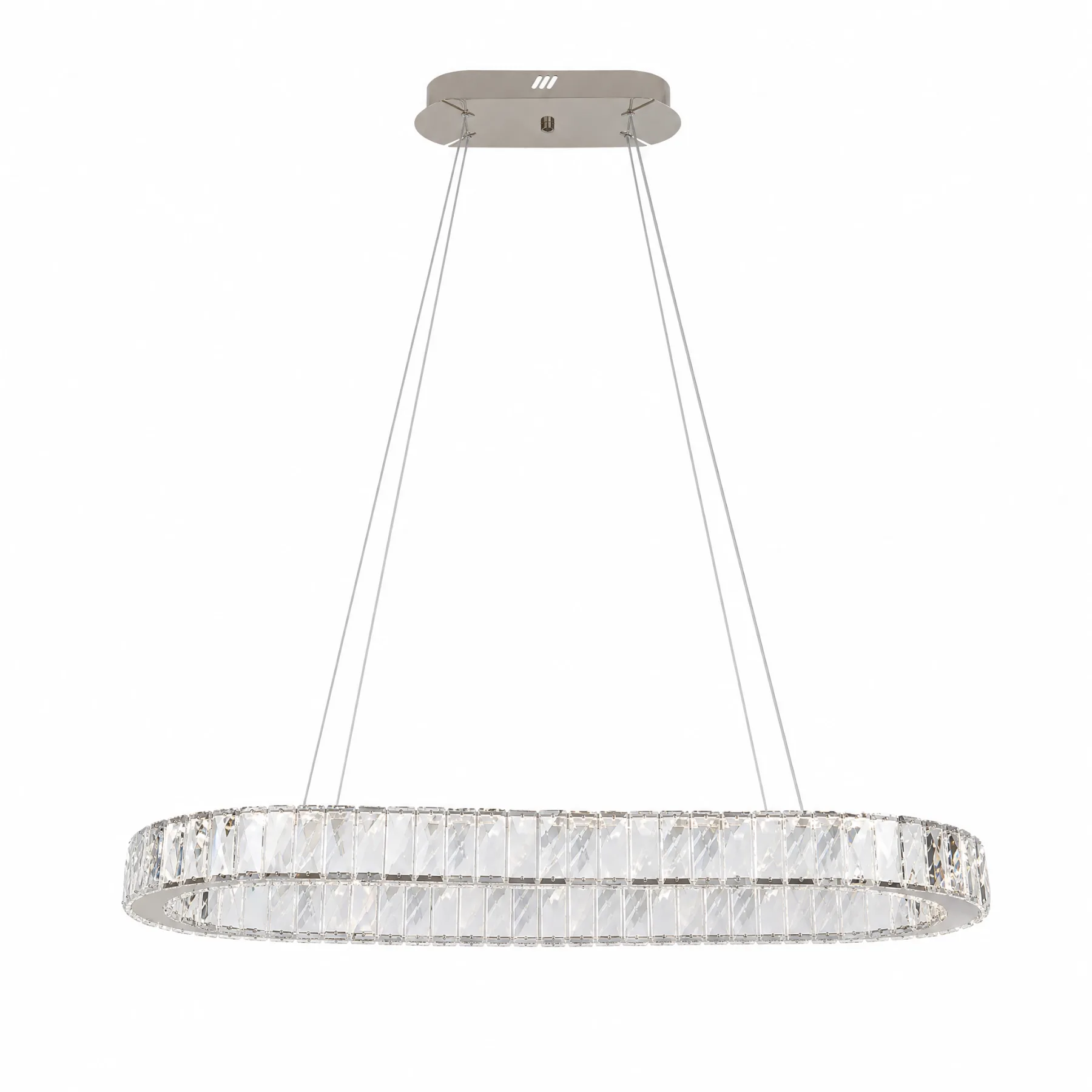 Luminous Crystal Oval Chandelier custom chandeliers