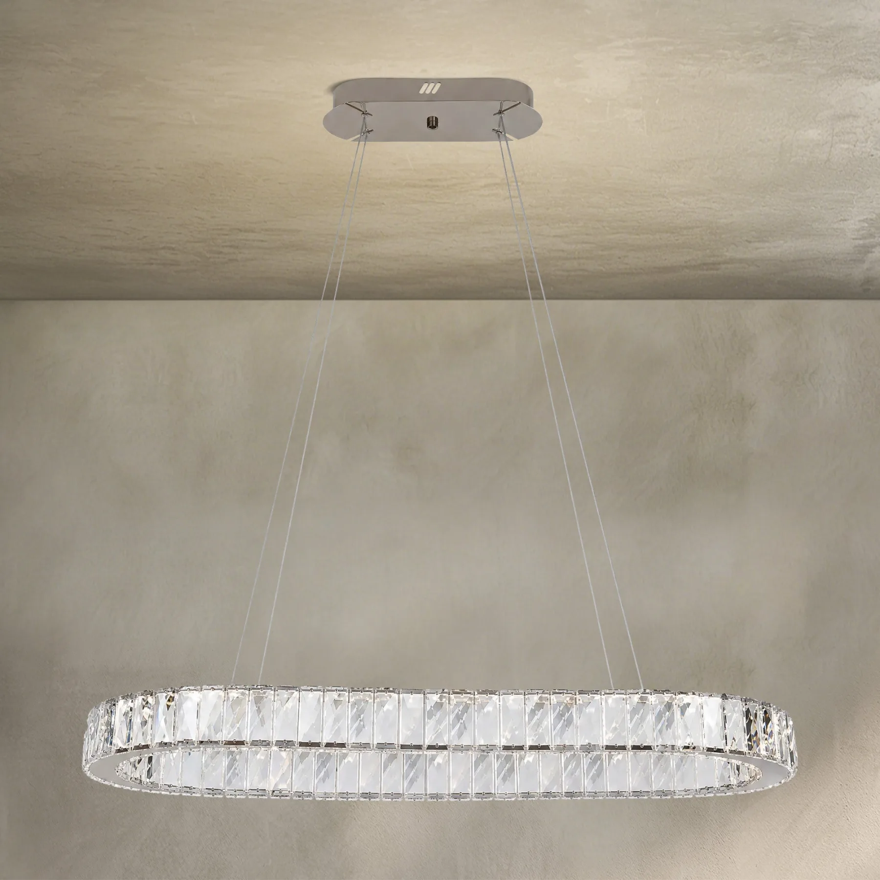 Luminous Crystal Oval Chandelier image 2