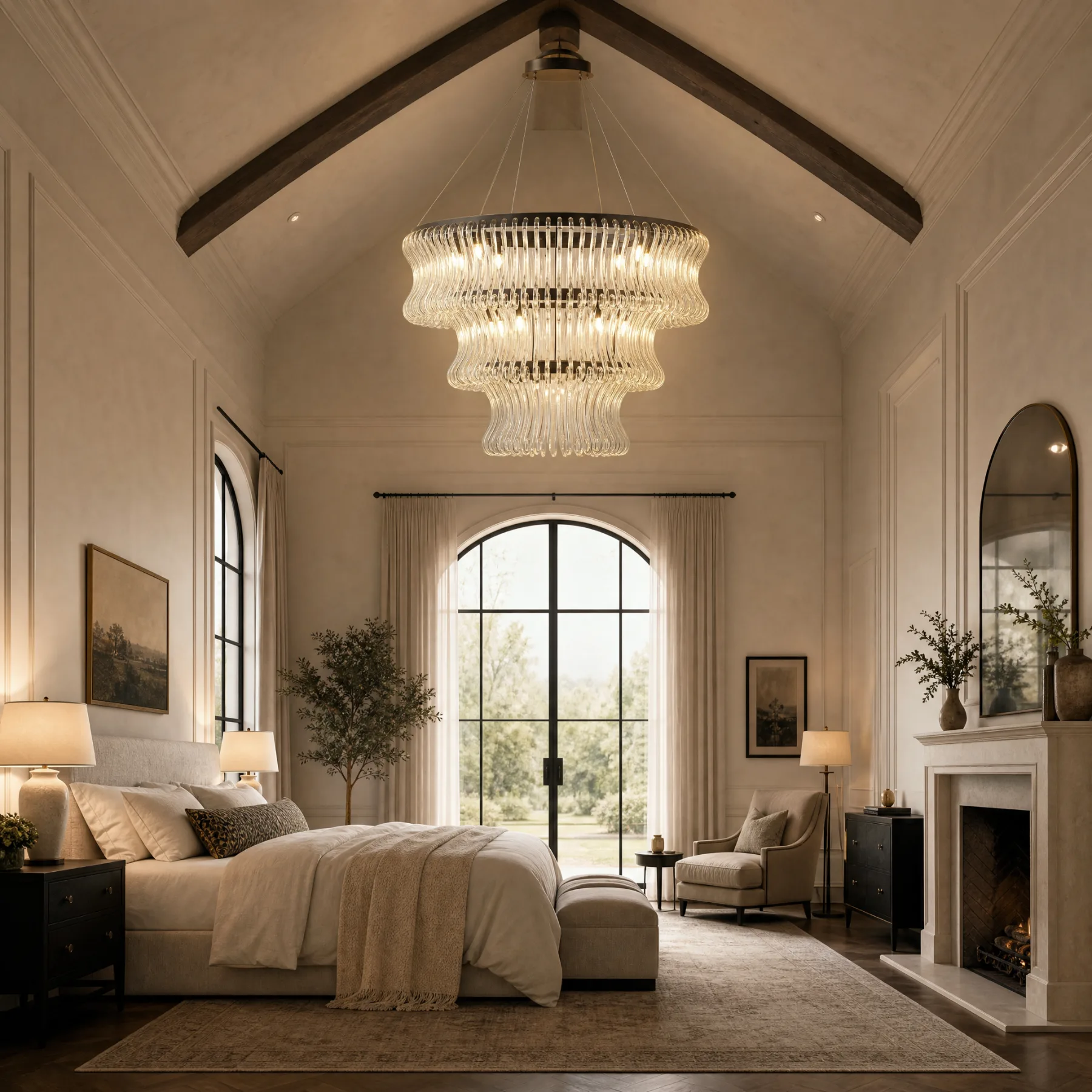 Cascading Wave Glass Chandelier image 5