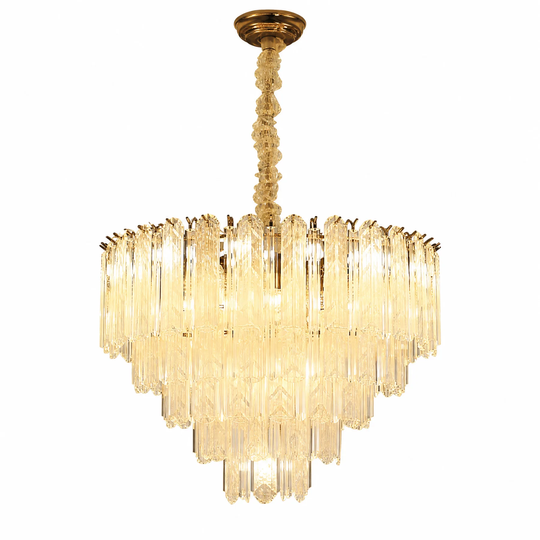 Gilded Crystal Tier Chandelier custom chandeliers
