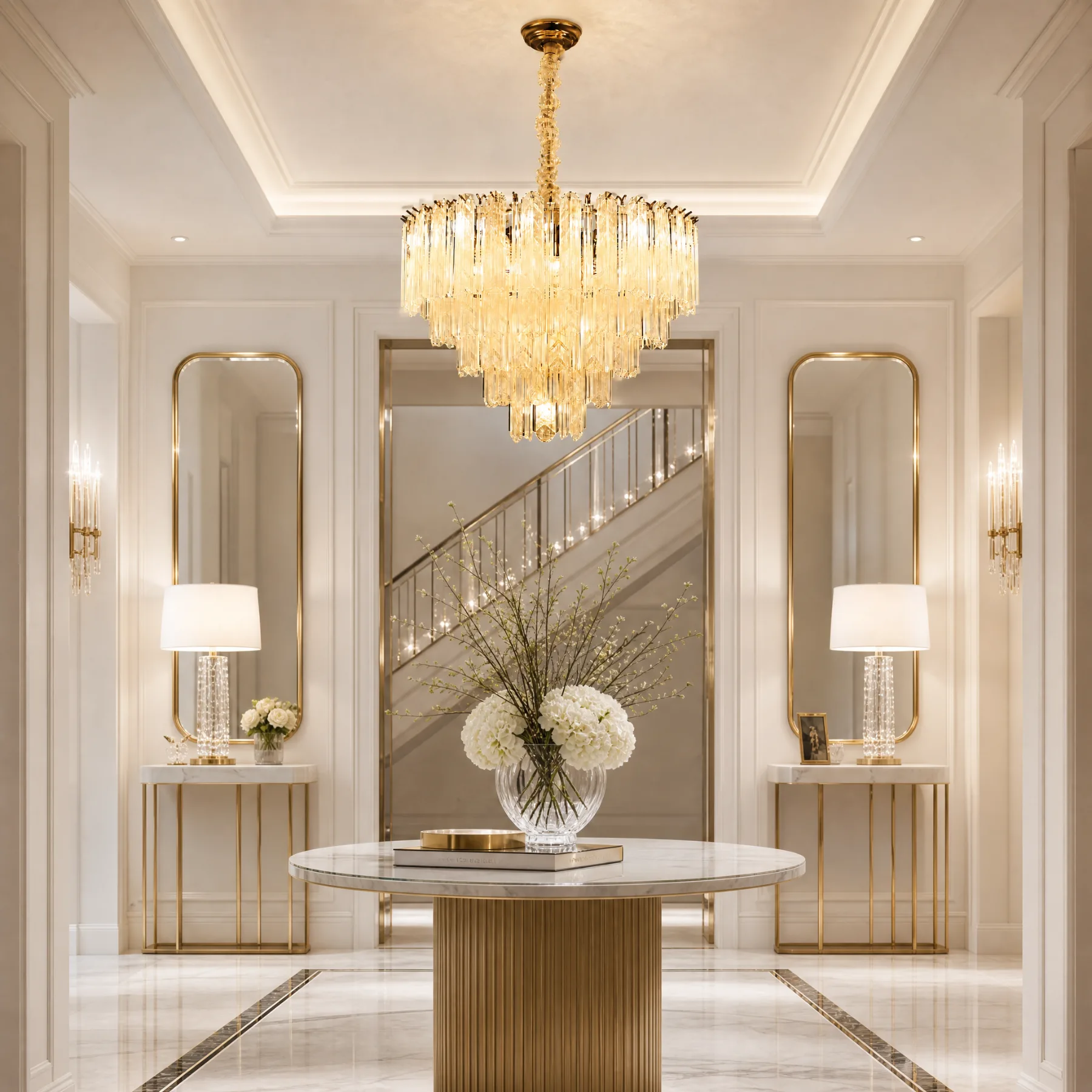 Gilded Crystal Tier Chandelier image 6