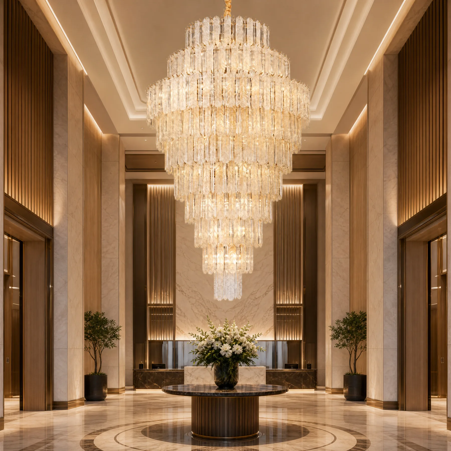 Luminous Crystal Tiered Chandelier image 2