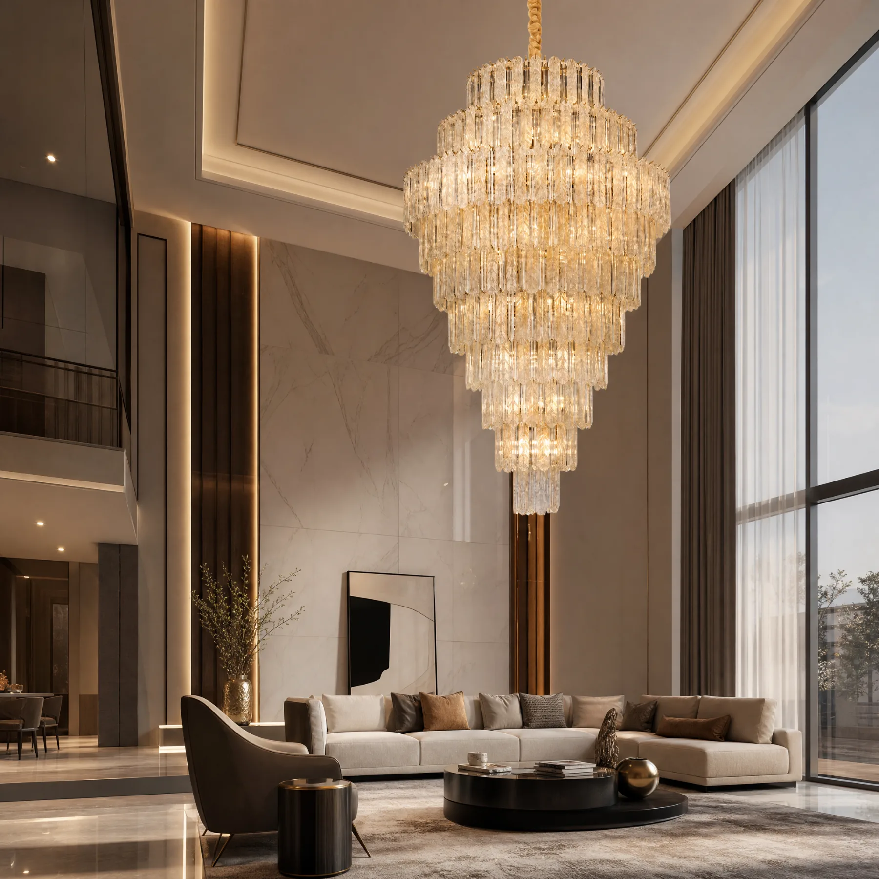Luminous Crystal Tiered Chandelier image 3