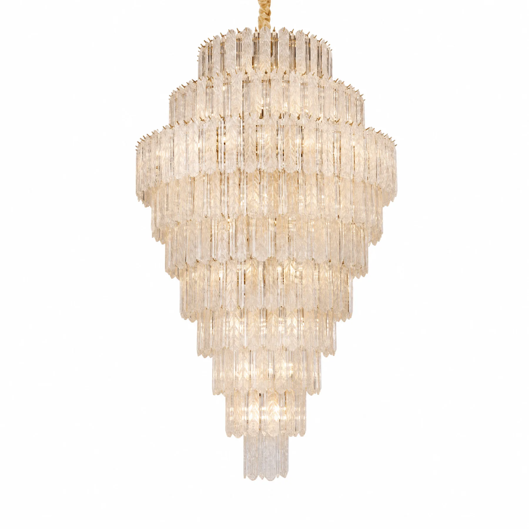 Luminous Crystal Tiered Chandelier custom chandeliers