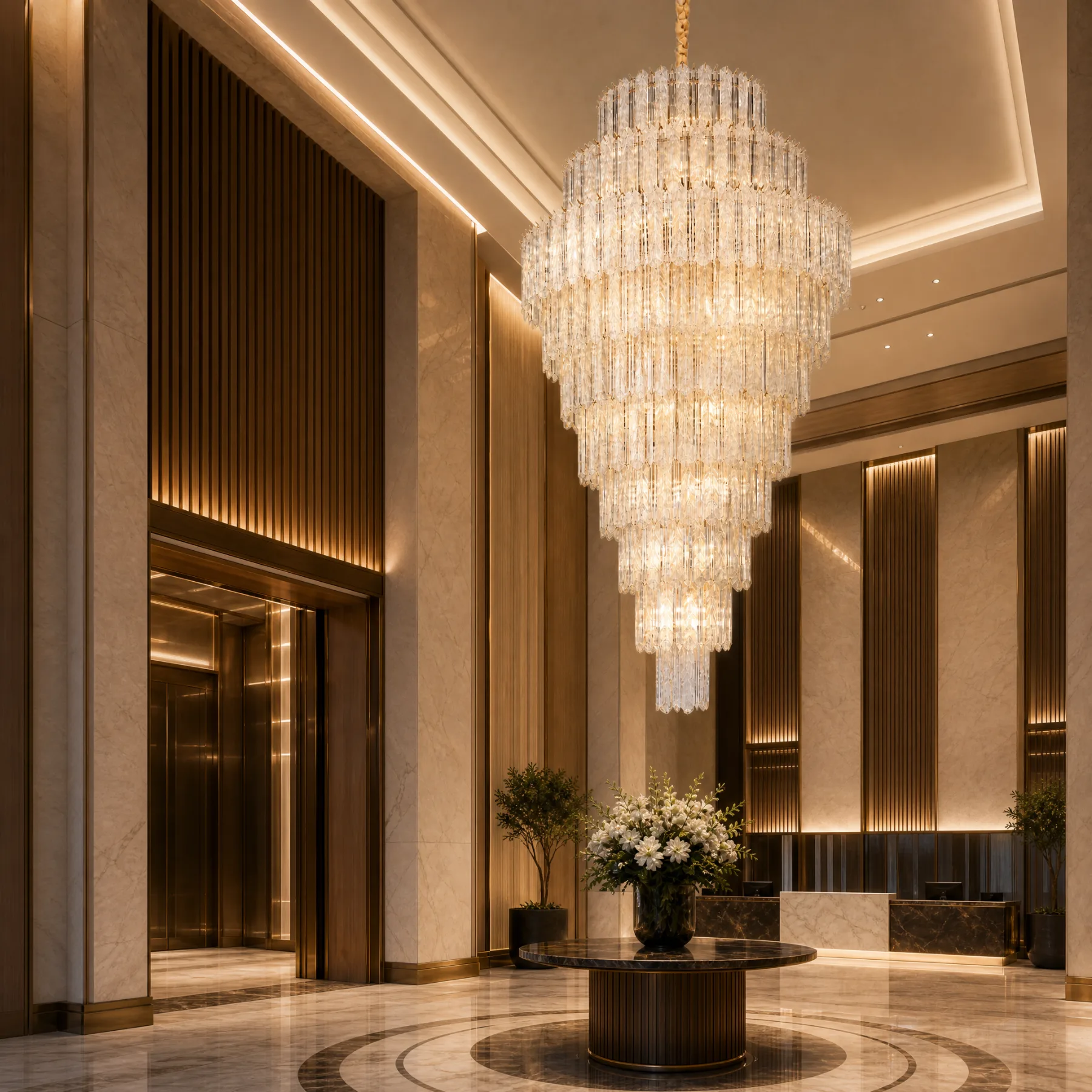 Luminous Crystal Tiered Chandelier image 4