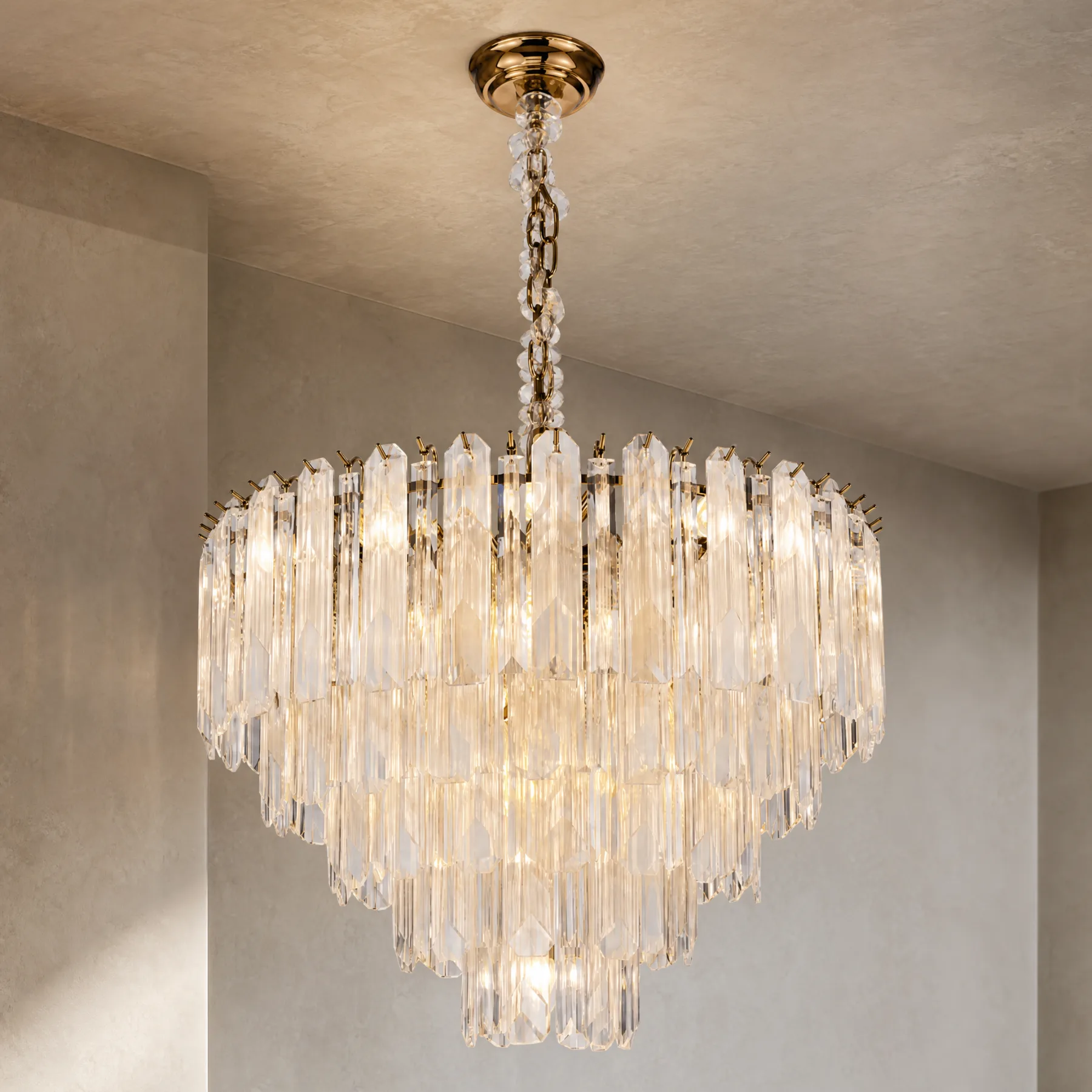 Gilded Crystal Tiered Chandelier image 6