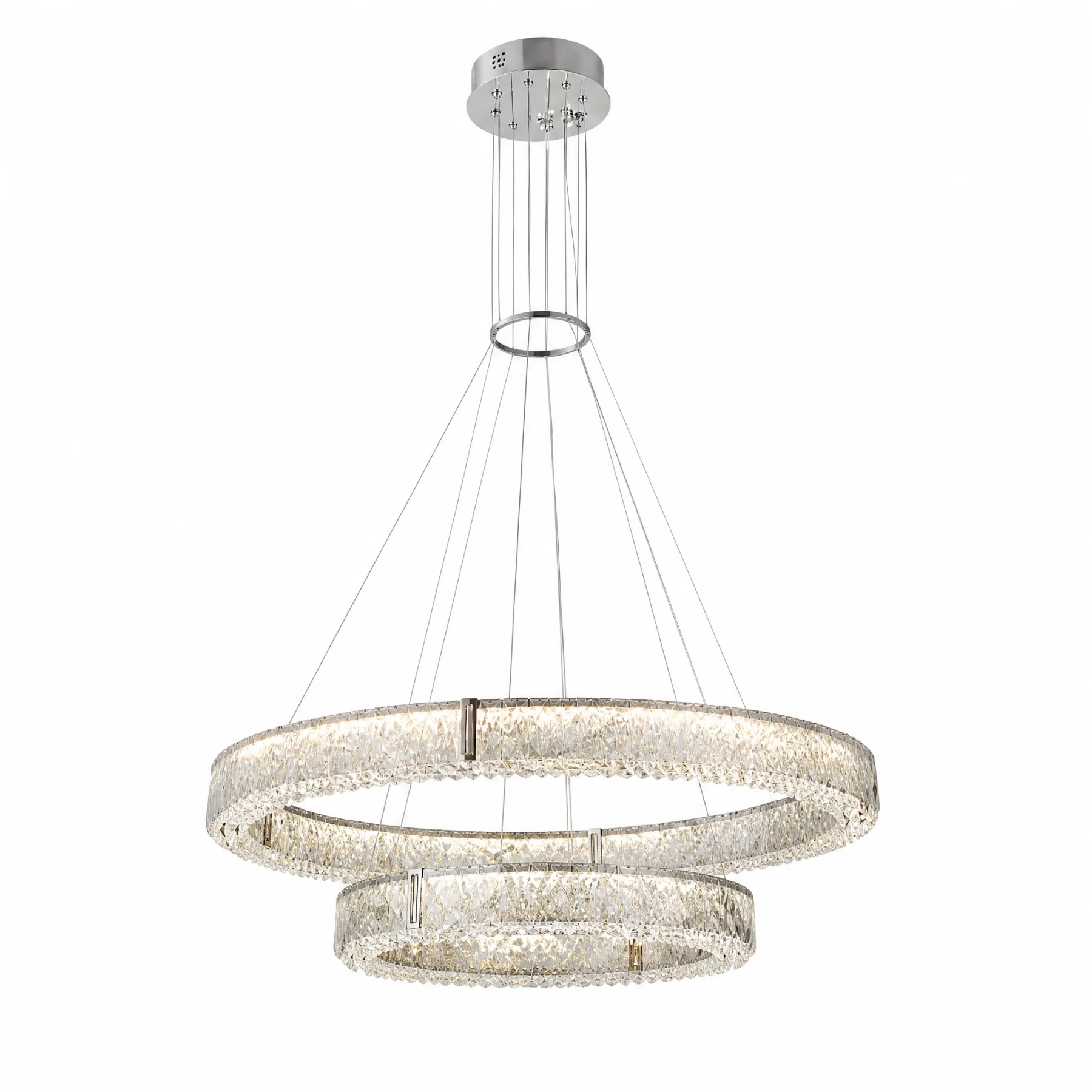 Luminous Crystal Ring Chandelier custom chandeliers