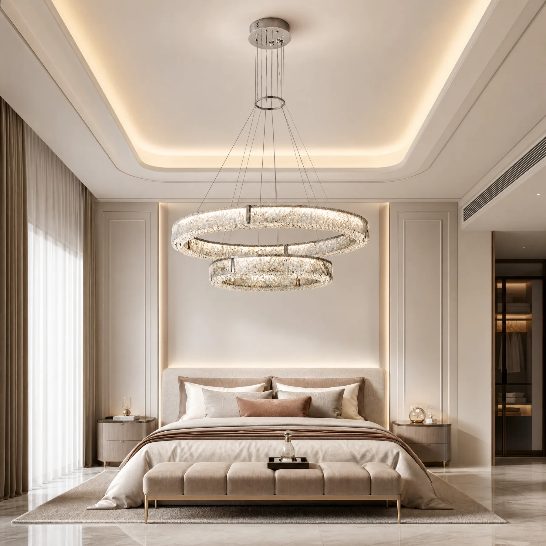 Luminous Crystal Ring Chandelier image 3