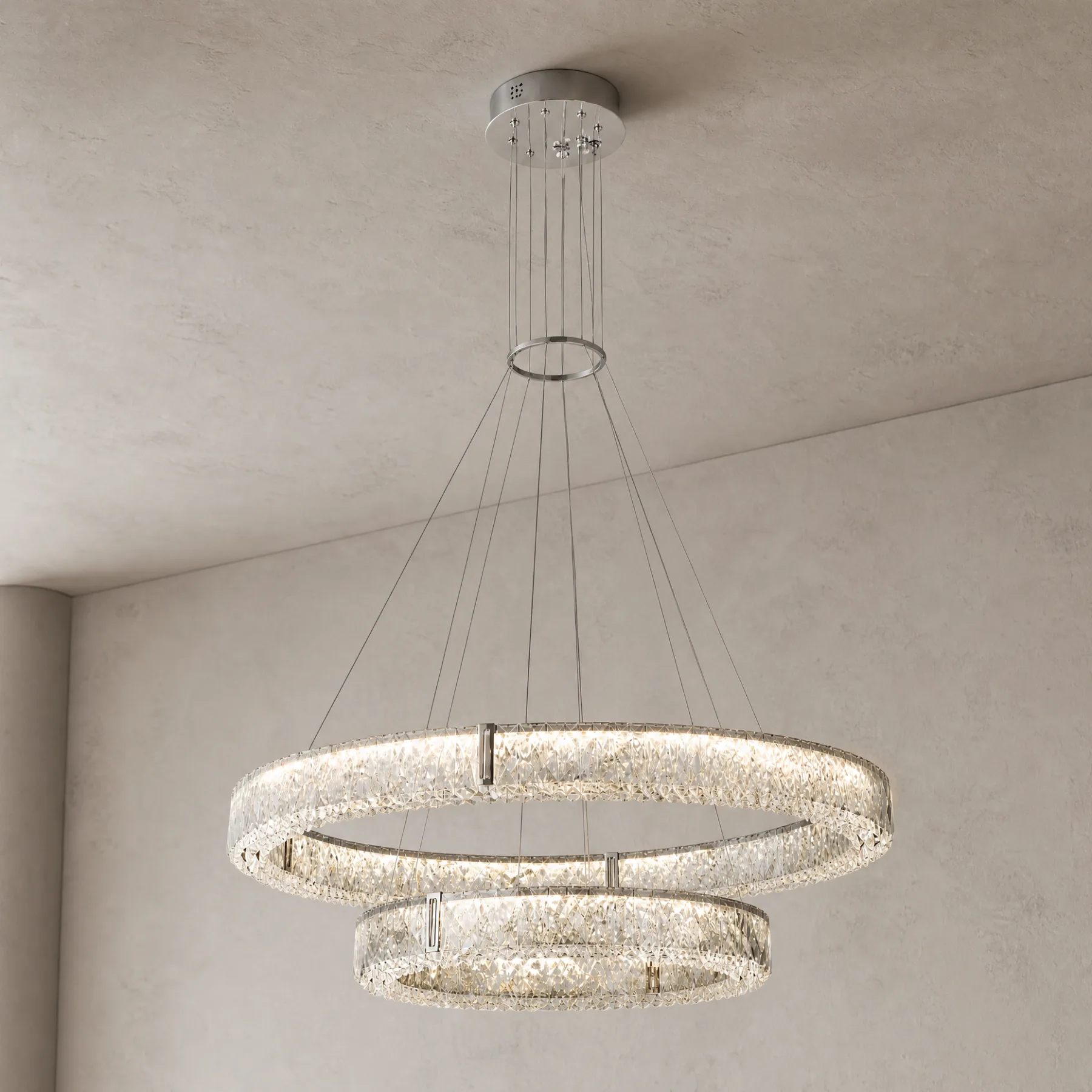 Luminous Crystal Ring Chandelier image 2
