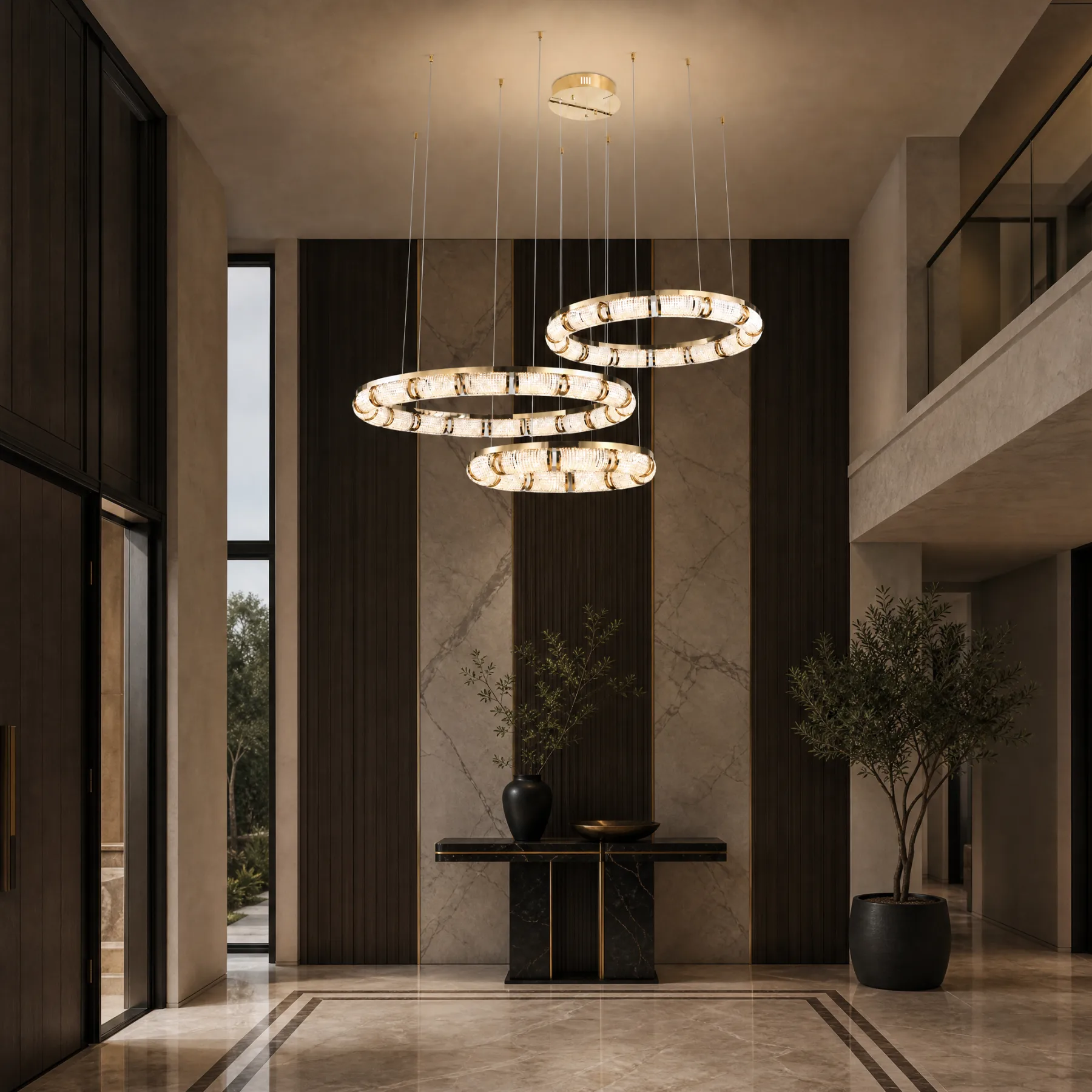Luminous Crystal Ring Chandelier image 4