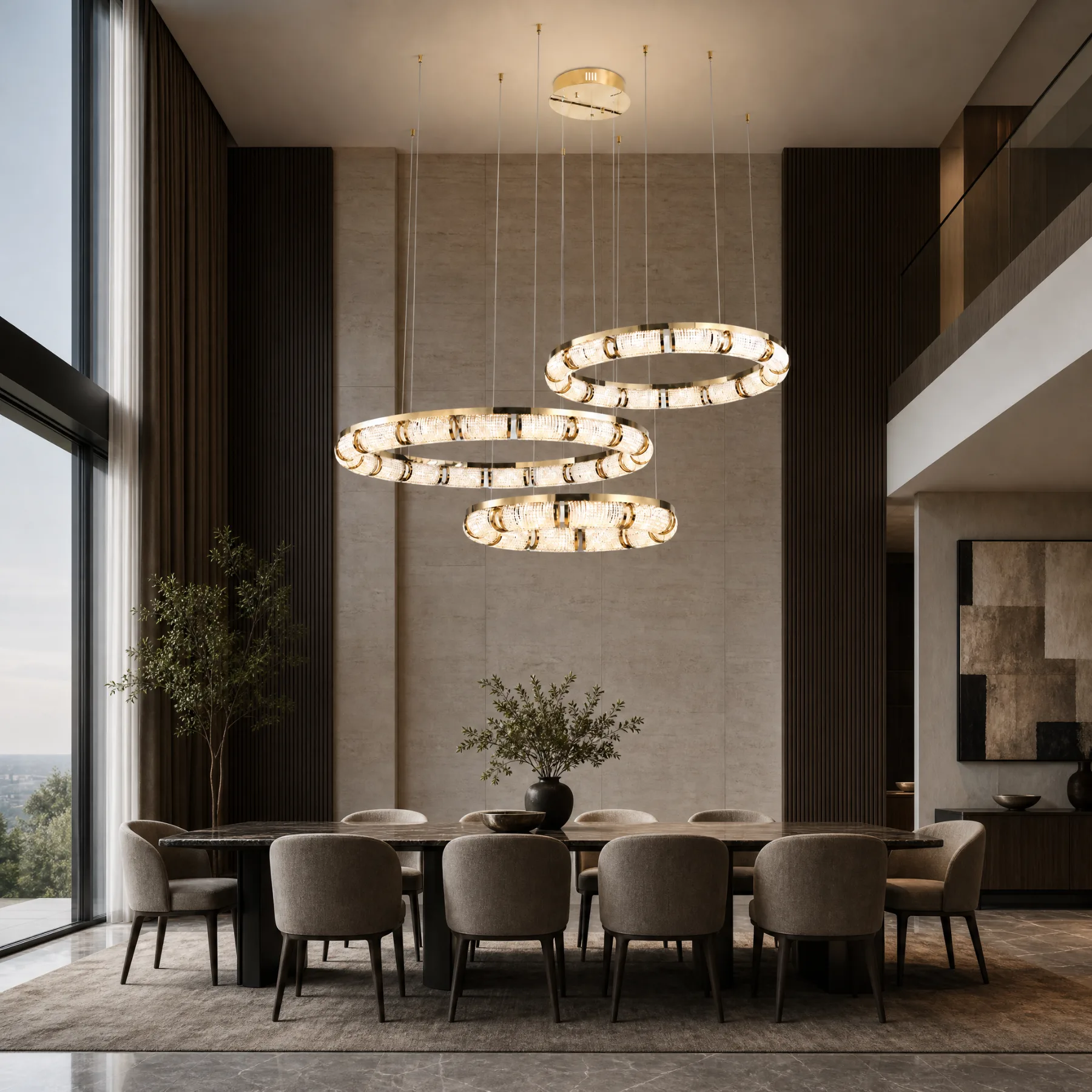 Luminous Crystal Ring Chandelier image 5