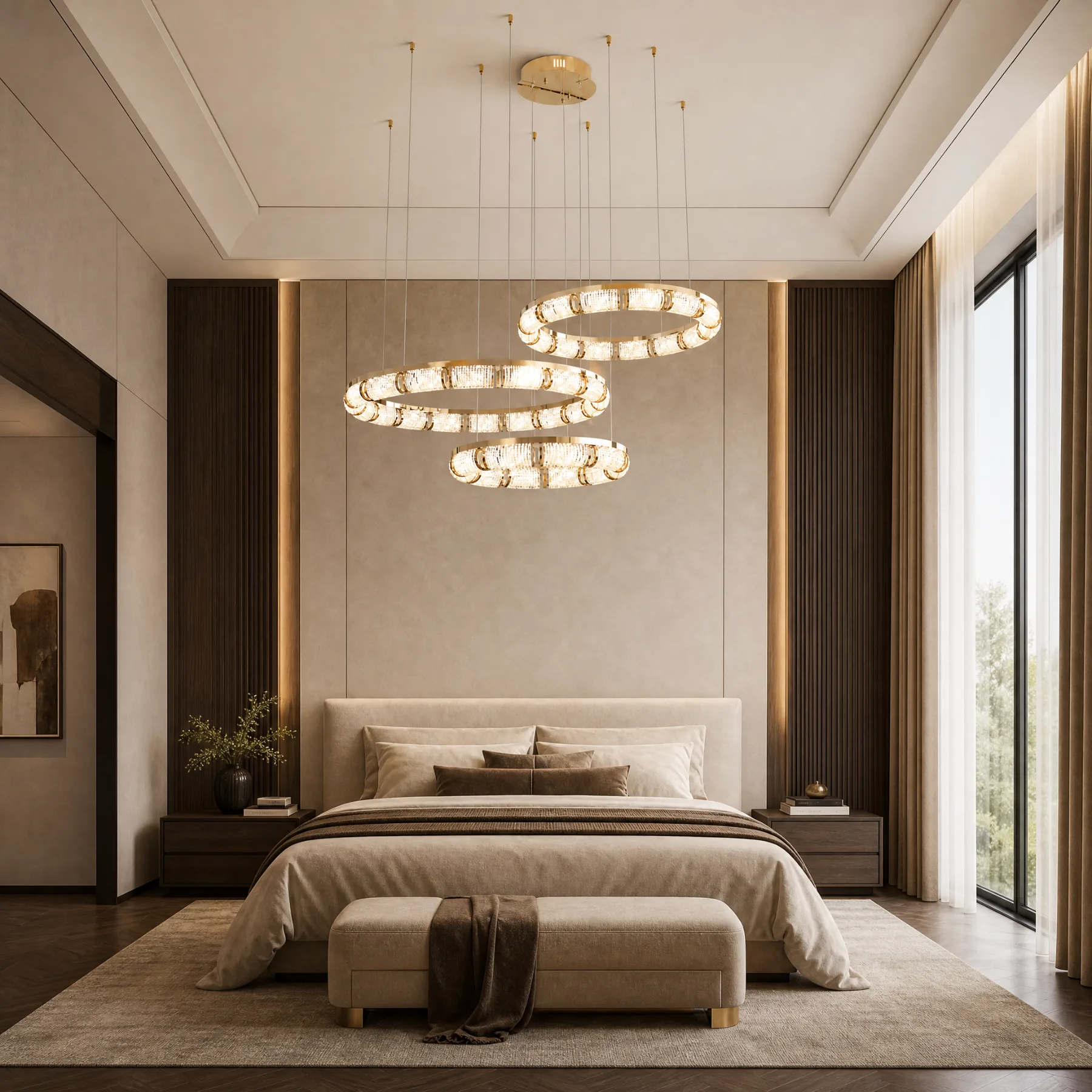 Luminous Crystal Ring Chandelier image 6