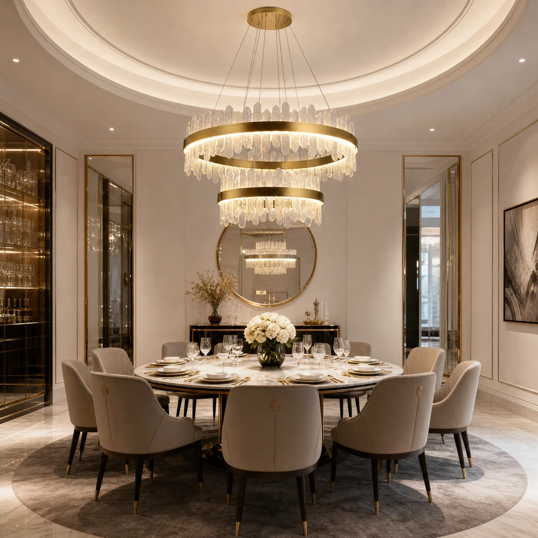 Luminous Crystal Ring Chandelier image 2
