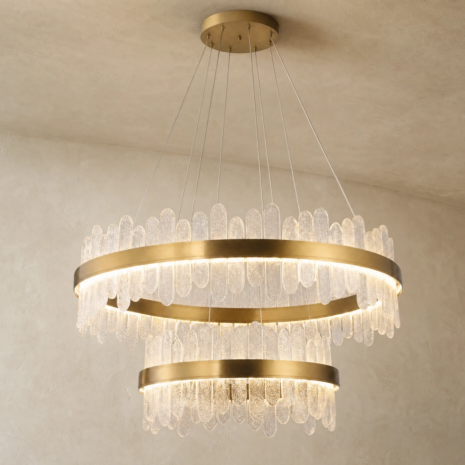 Luminous Crystal Ring Chandelier custom chandeliers