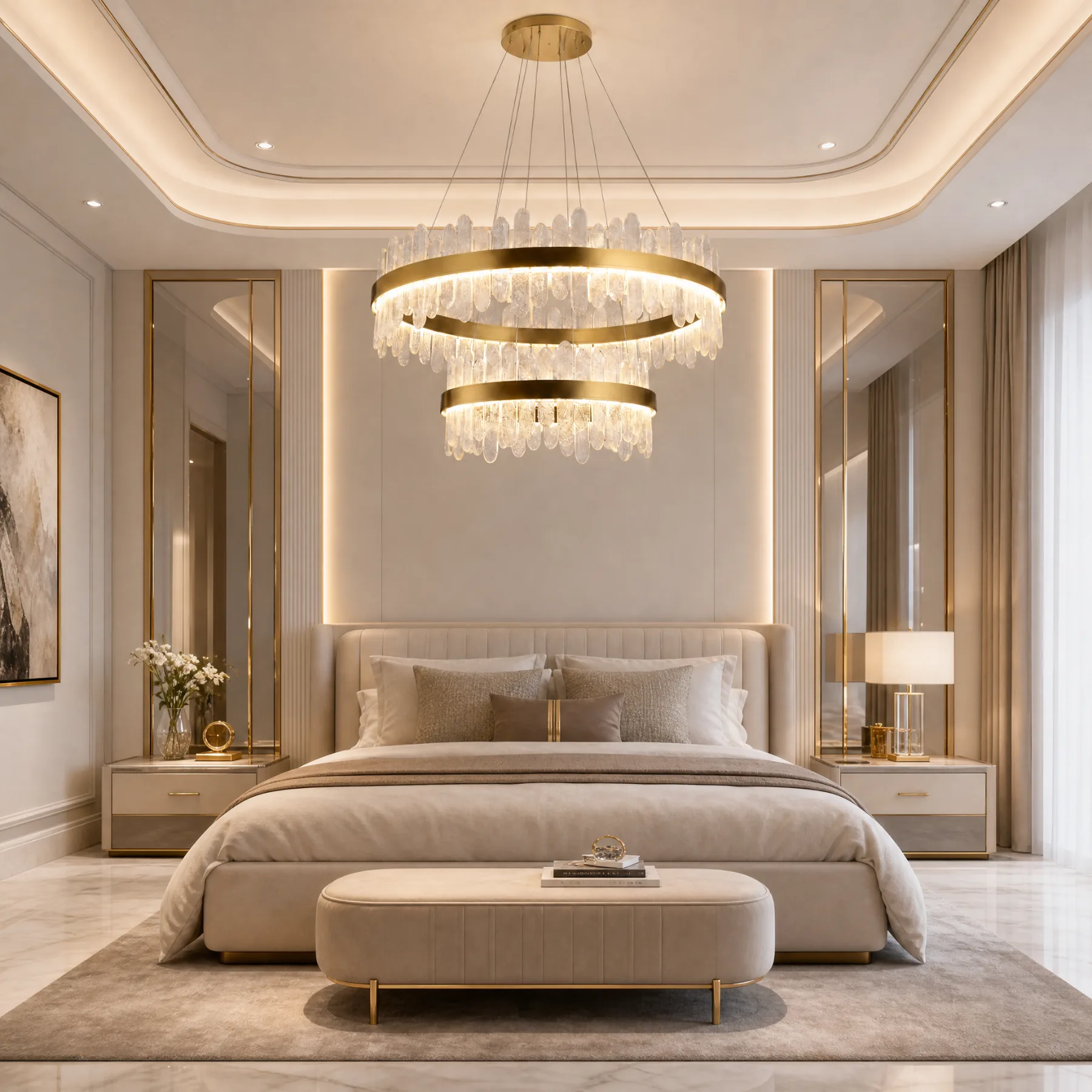 Luminous Crystal Ring Chandelier image 4