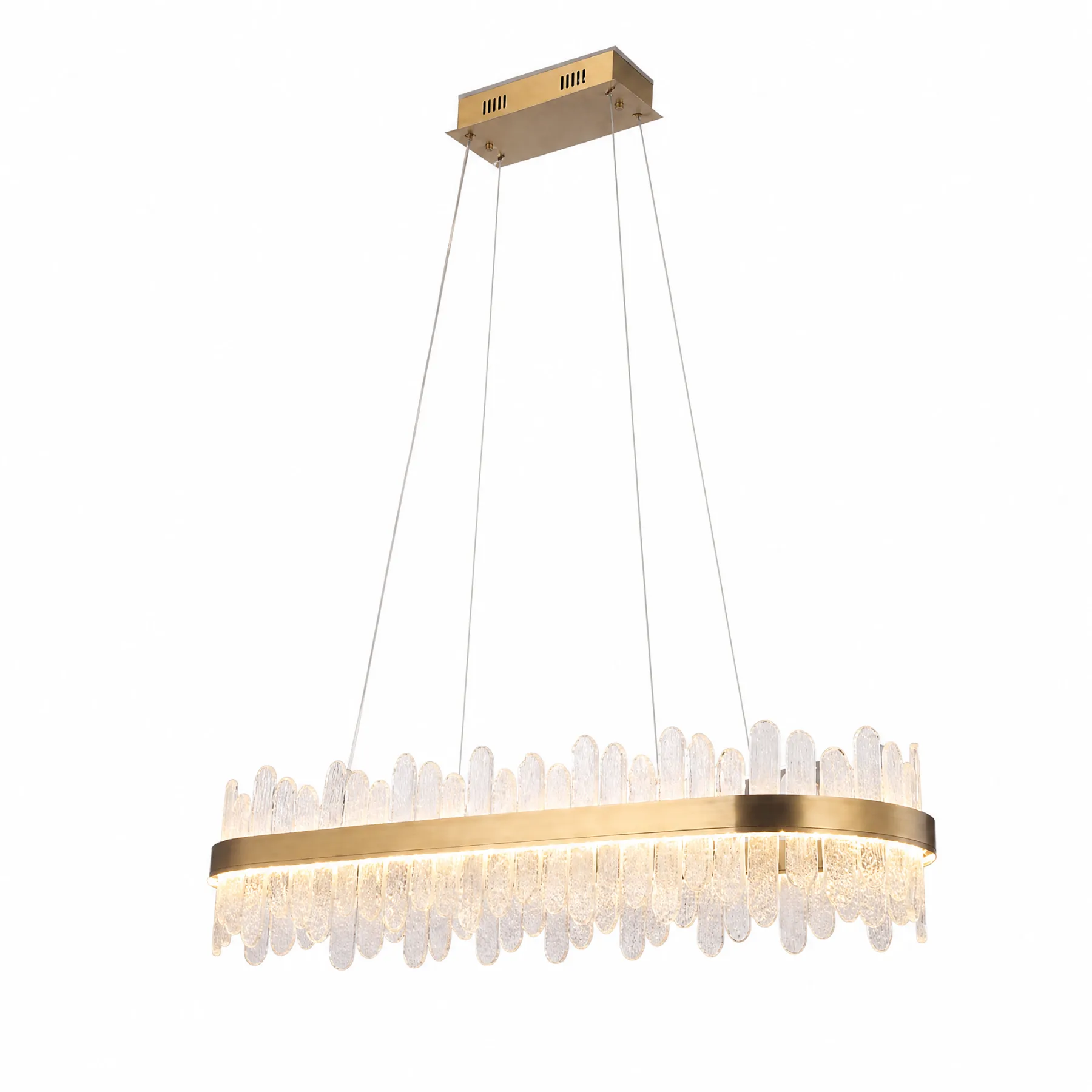 Luminous Crystal Linear Chandelier custom chandeliers