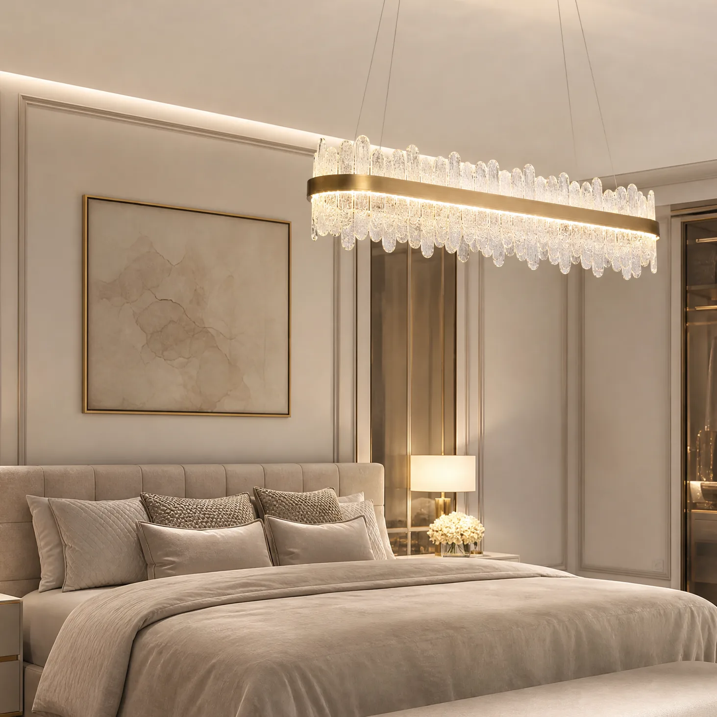 Luminous Crystal Linear Chandelier image 4