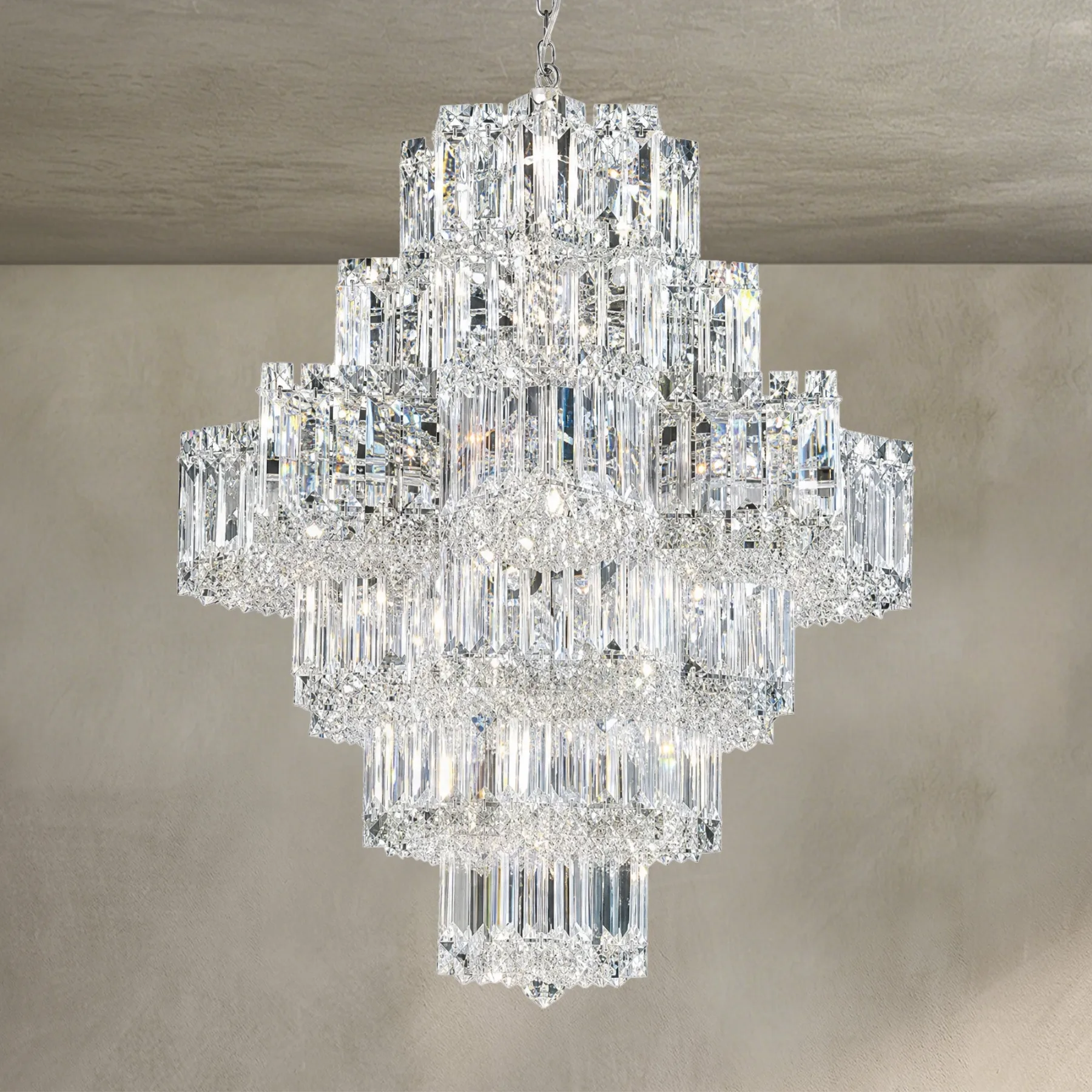 Radiant Tiered Crystal Chandelier custom chandeliers