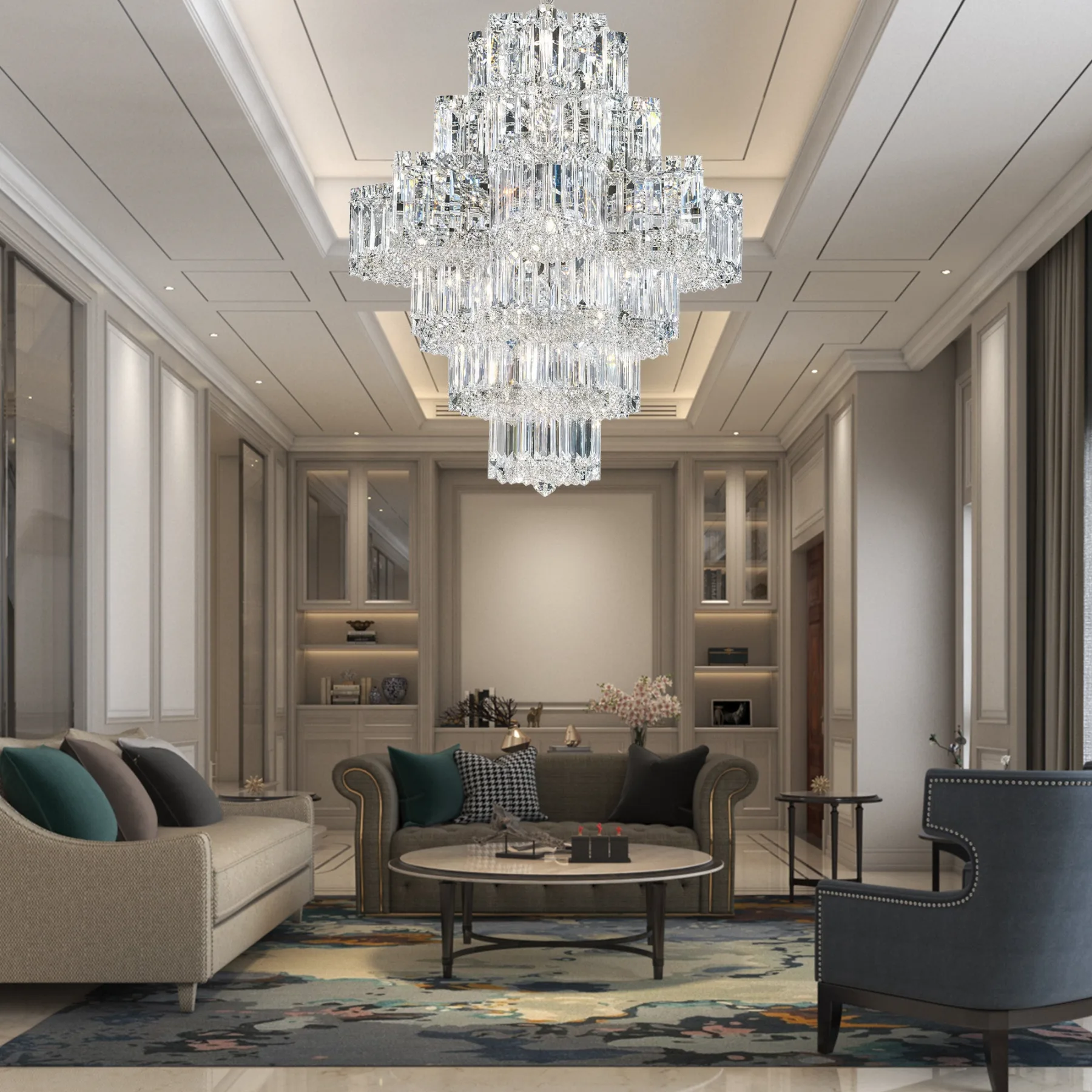 Radiant Tiered Crystal Chandelier image 2