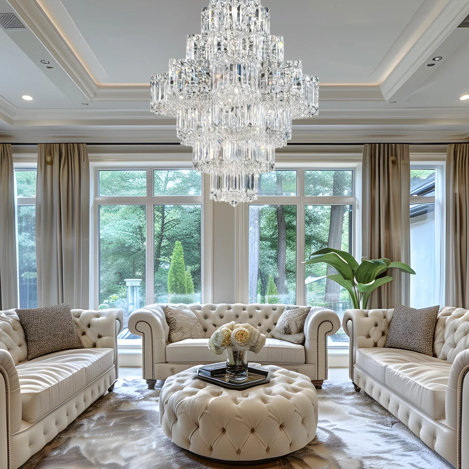 Radiant Tiered Crystal Chandelier image 3