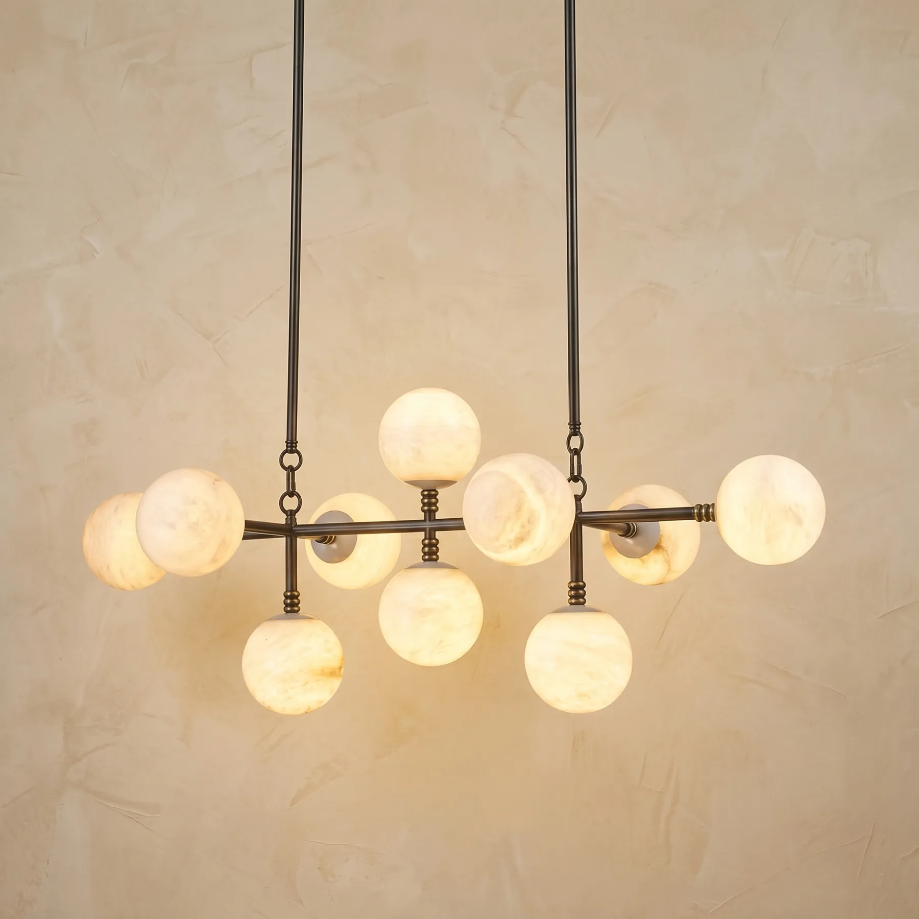 Aurelian Alabaster Globe Chandelier custom chandeliers