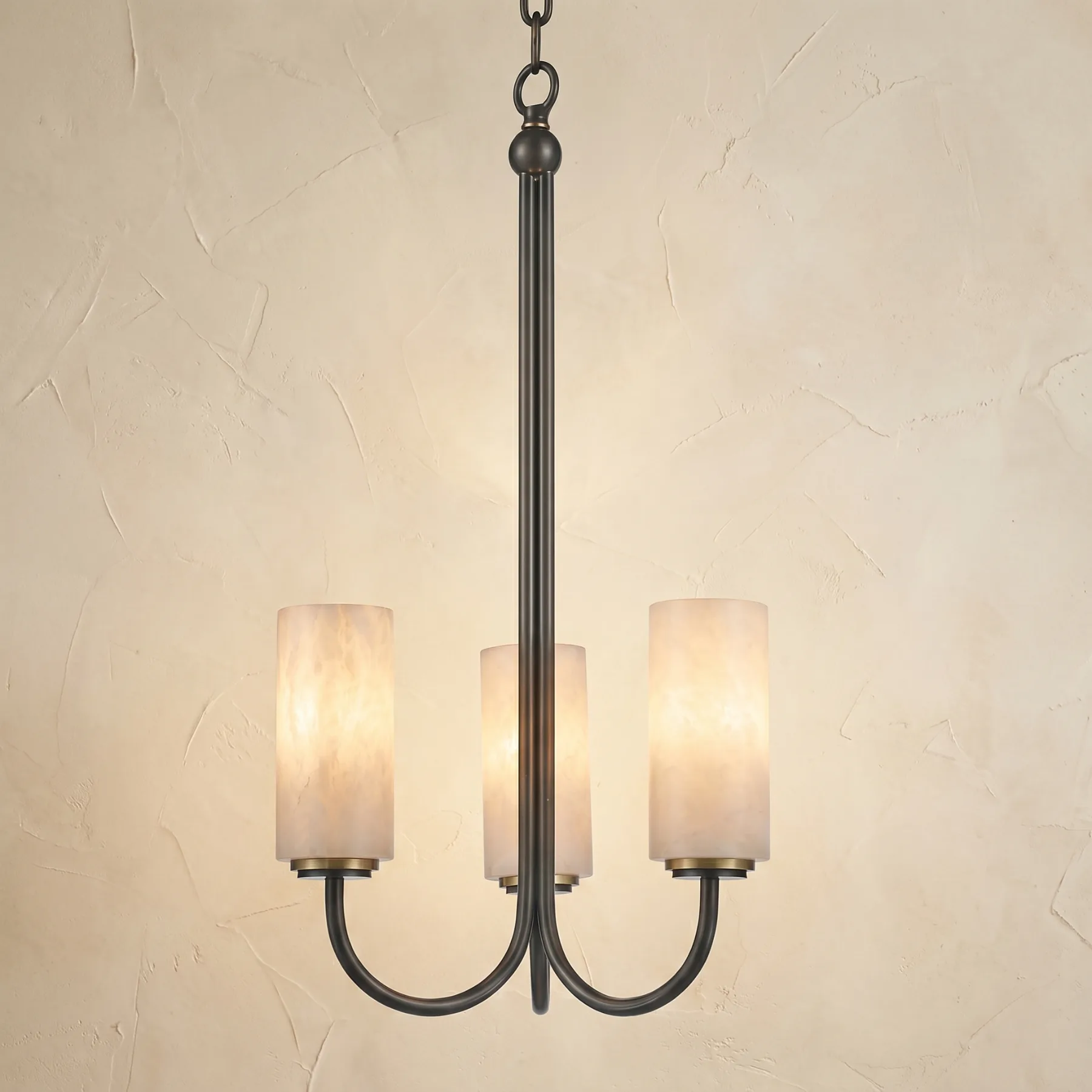 Heritage Alabaster Cylinder Chandelier custom chandeliers