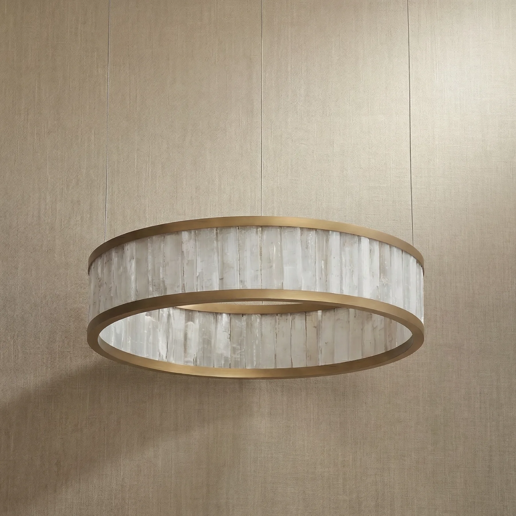 Luminous Alabaster Ring Chandelier image 5