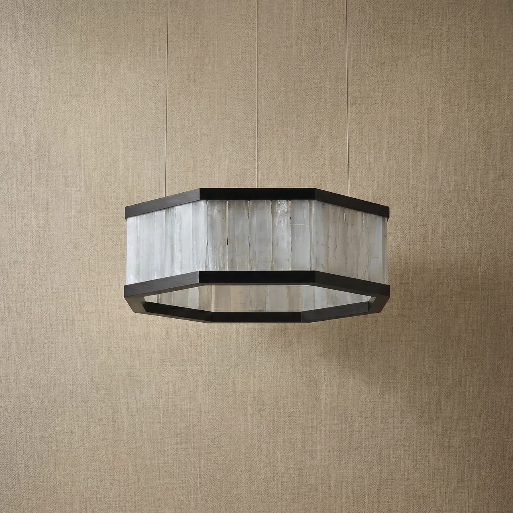 Luminous Alabaster Hexagon Chandelier image 5