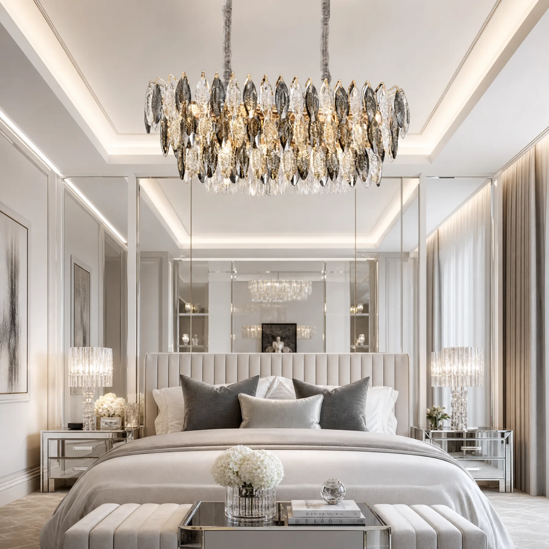 Opulent Smoked Crystal Chandelier image 3