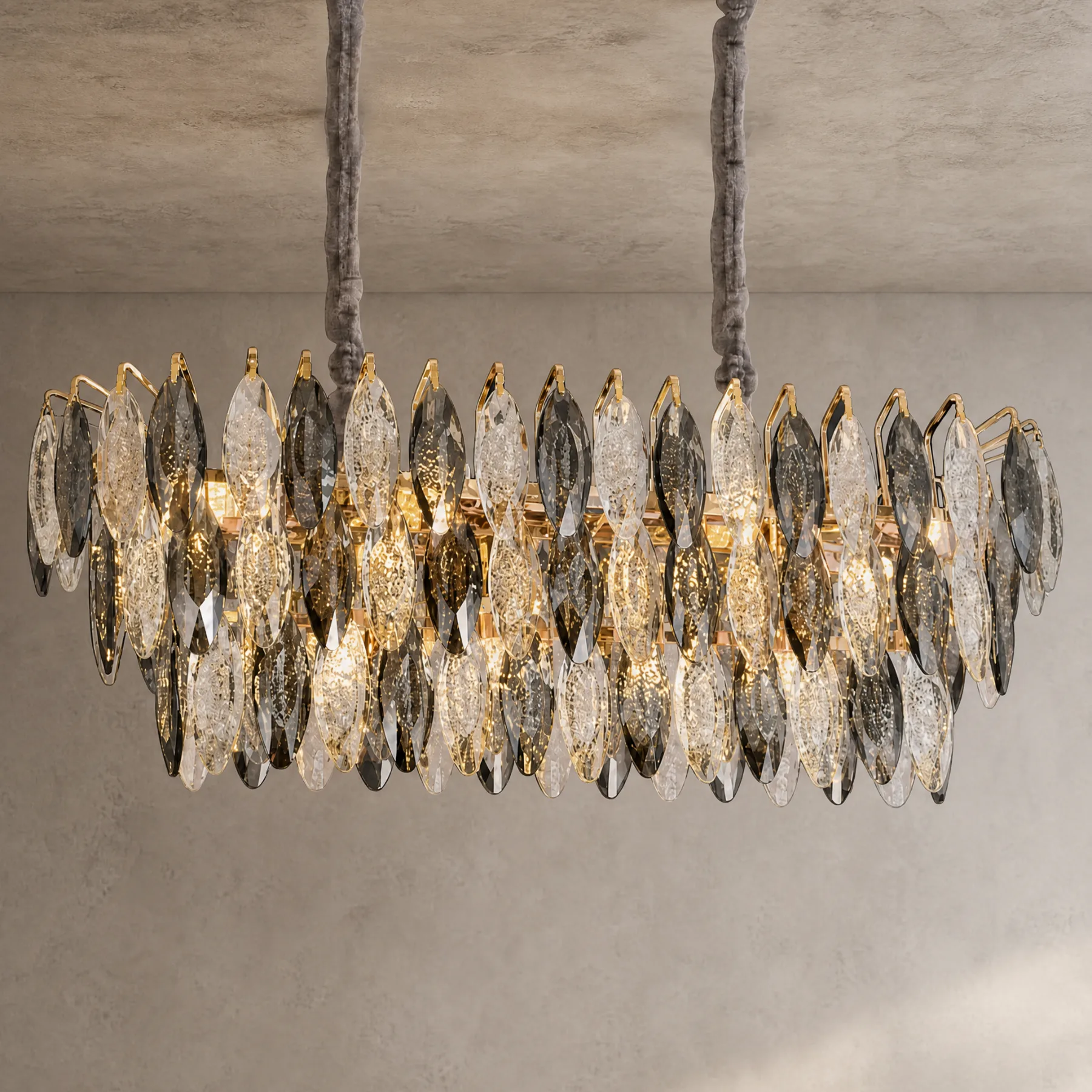 Opulent Smoked Crystal Chandelier custom chandeliers