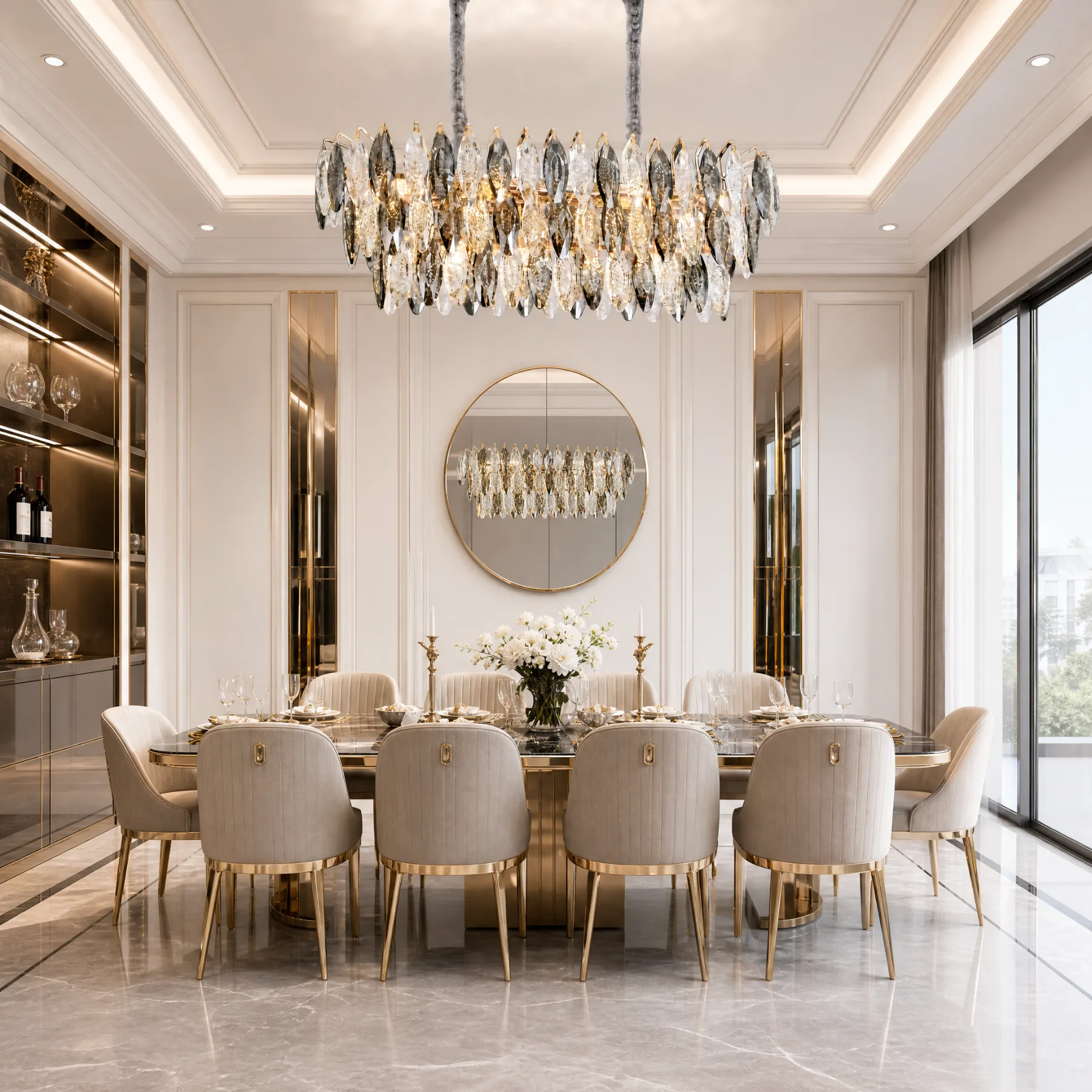 Opulent Smoked Crystal Chandelier image 5