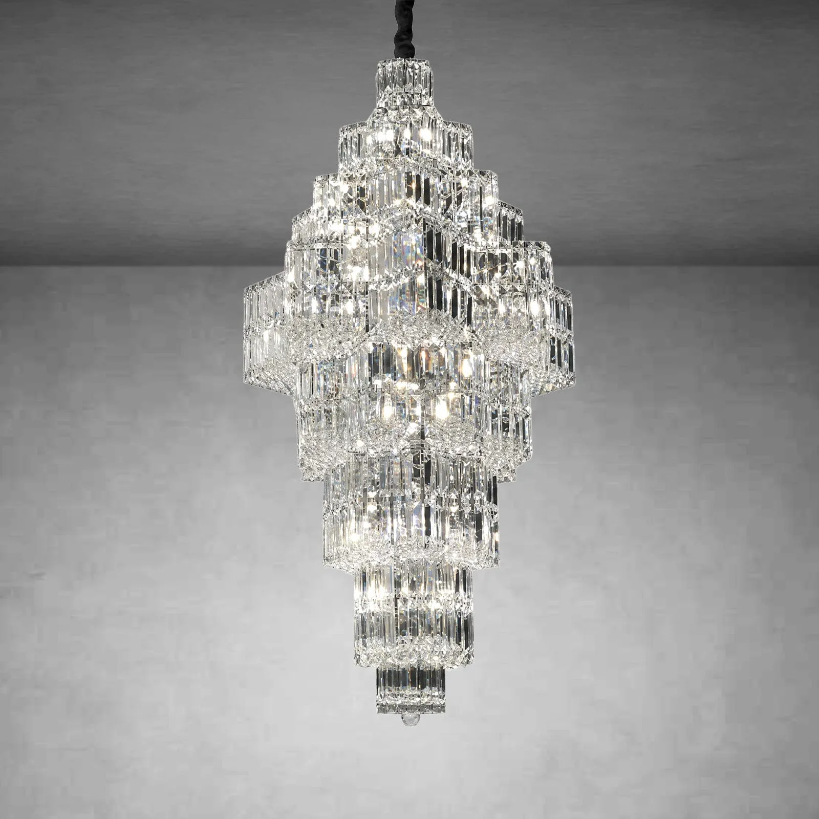 Radiant Crystal Tiered Chandelier custom chandeliers