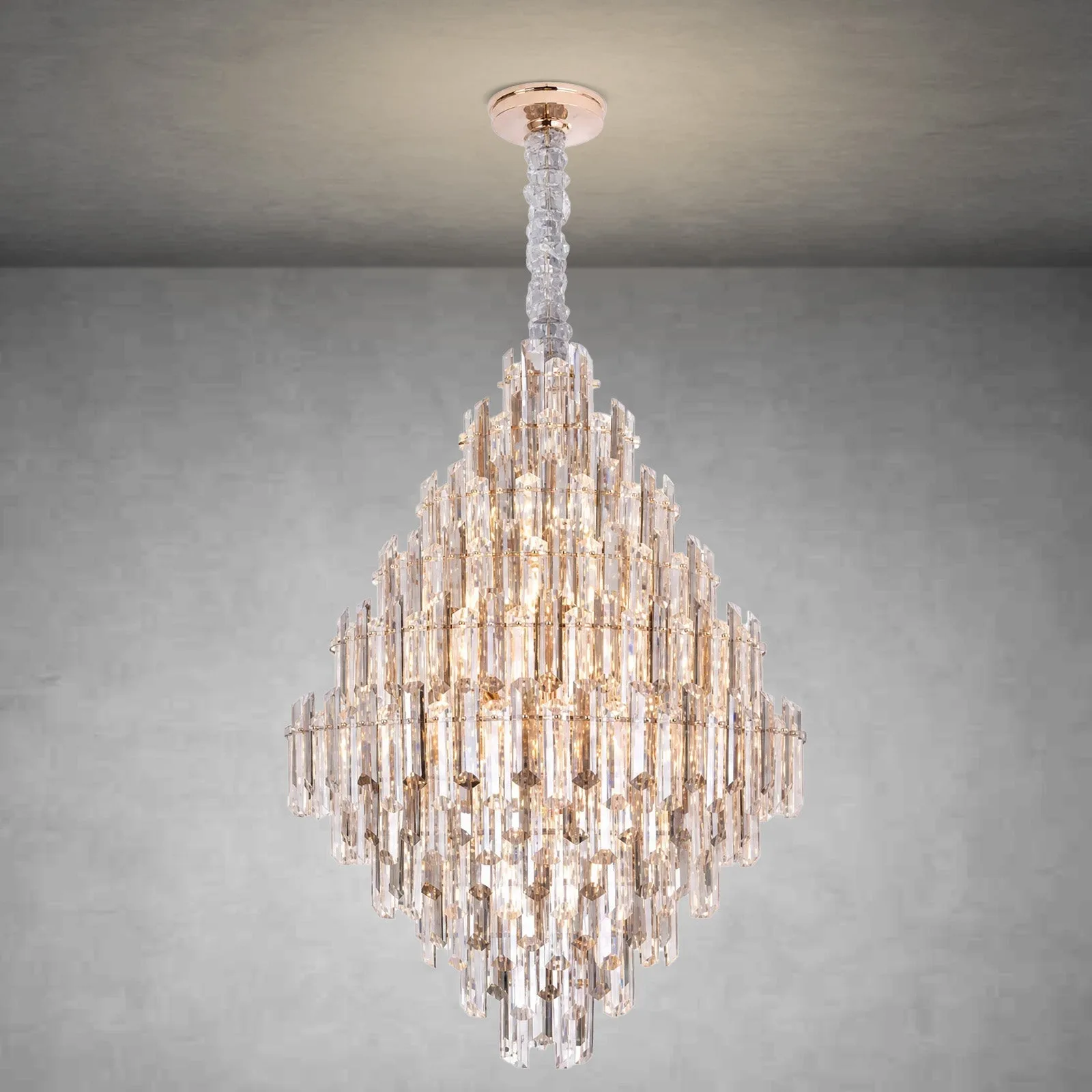 Radiant Crystal Cascade Chandelier custom chandeliers
