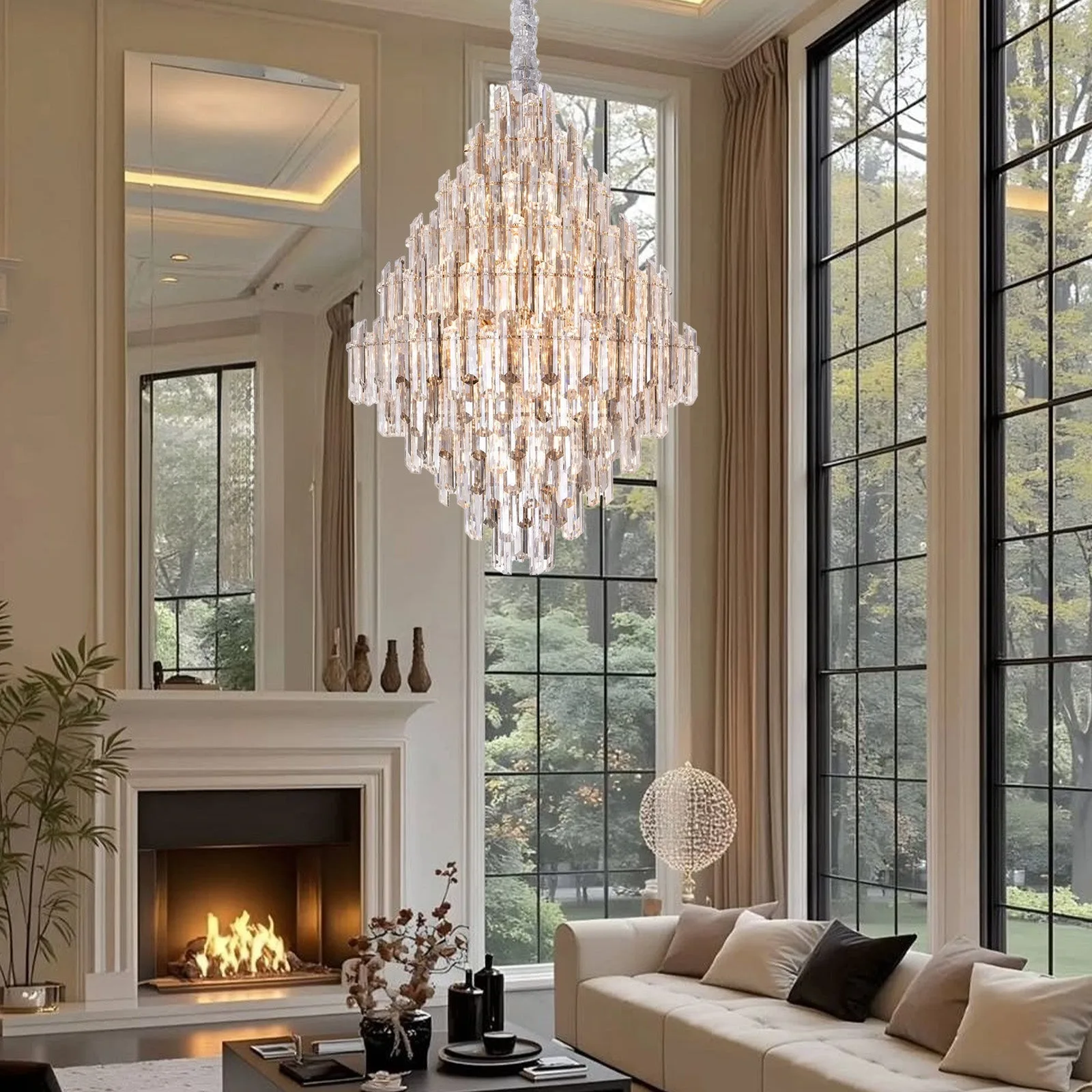 Radiant Crystal Cascade Chandelier image 2