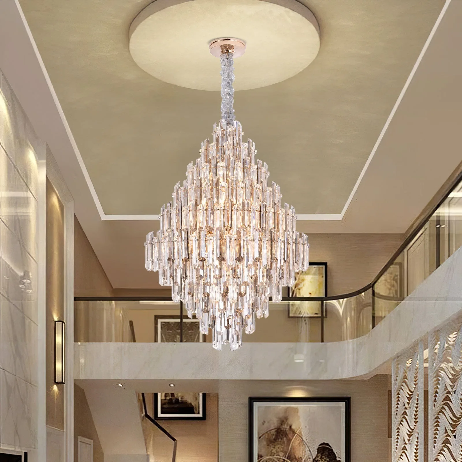 Radiant Crystal Cascade Chandelier image 5