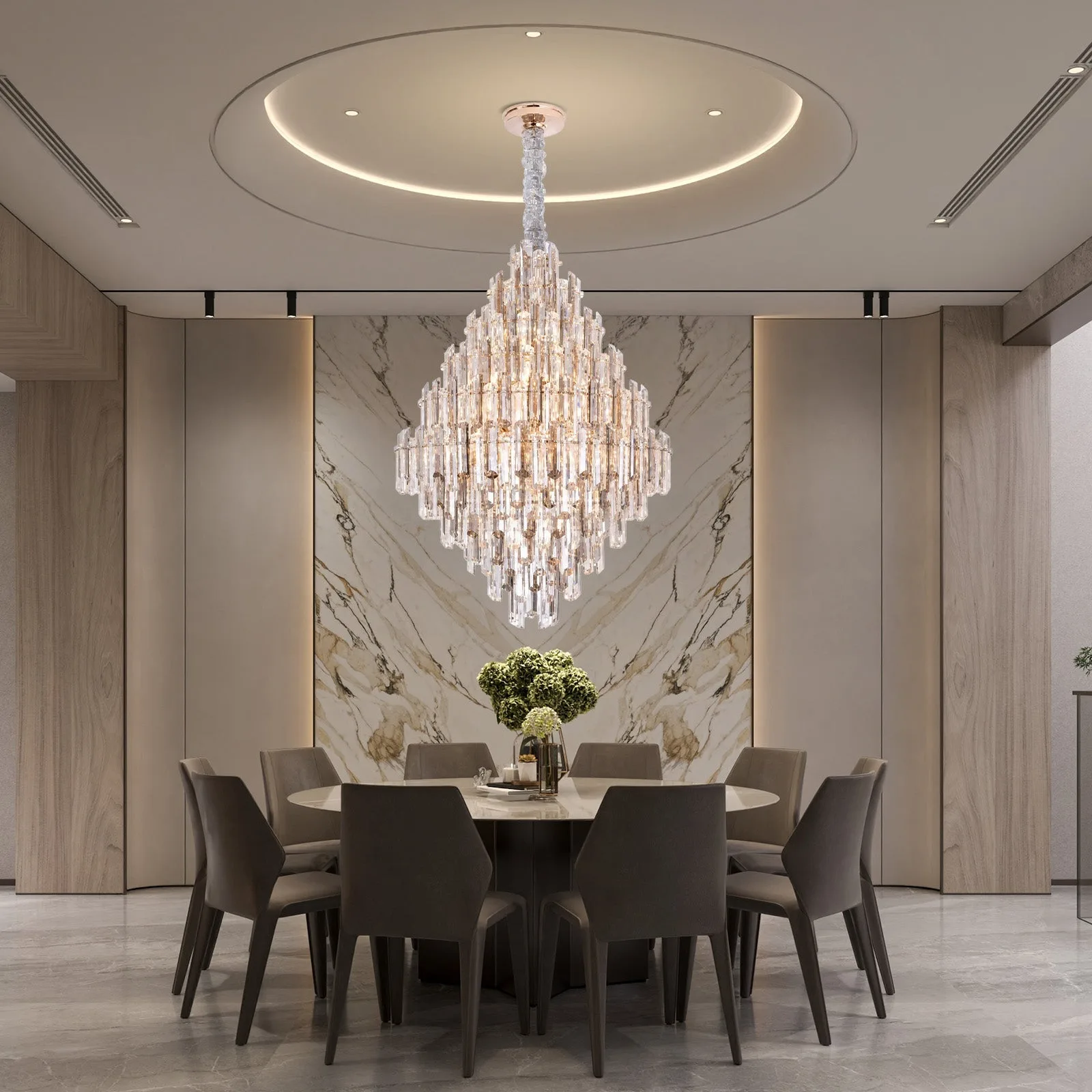Radiant Crystal Cascade Chandelier image 6