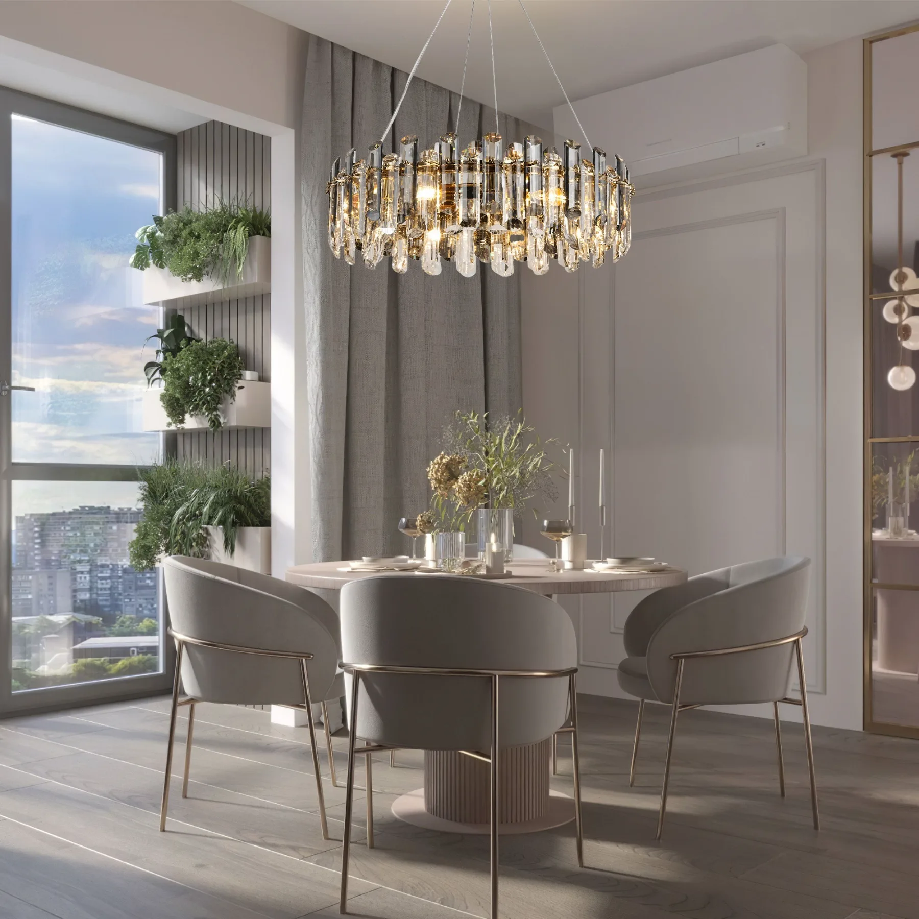 Radiant Smoked Crystal Chandelier image 3