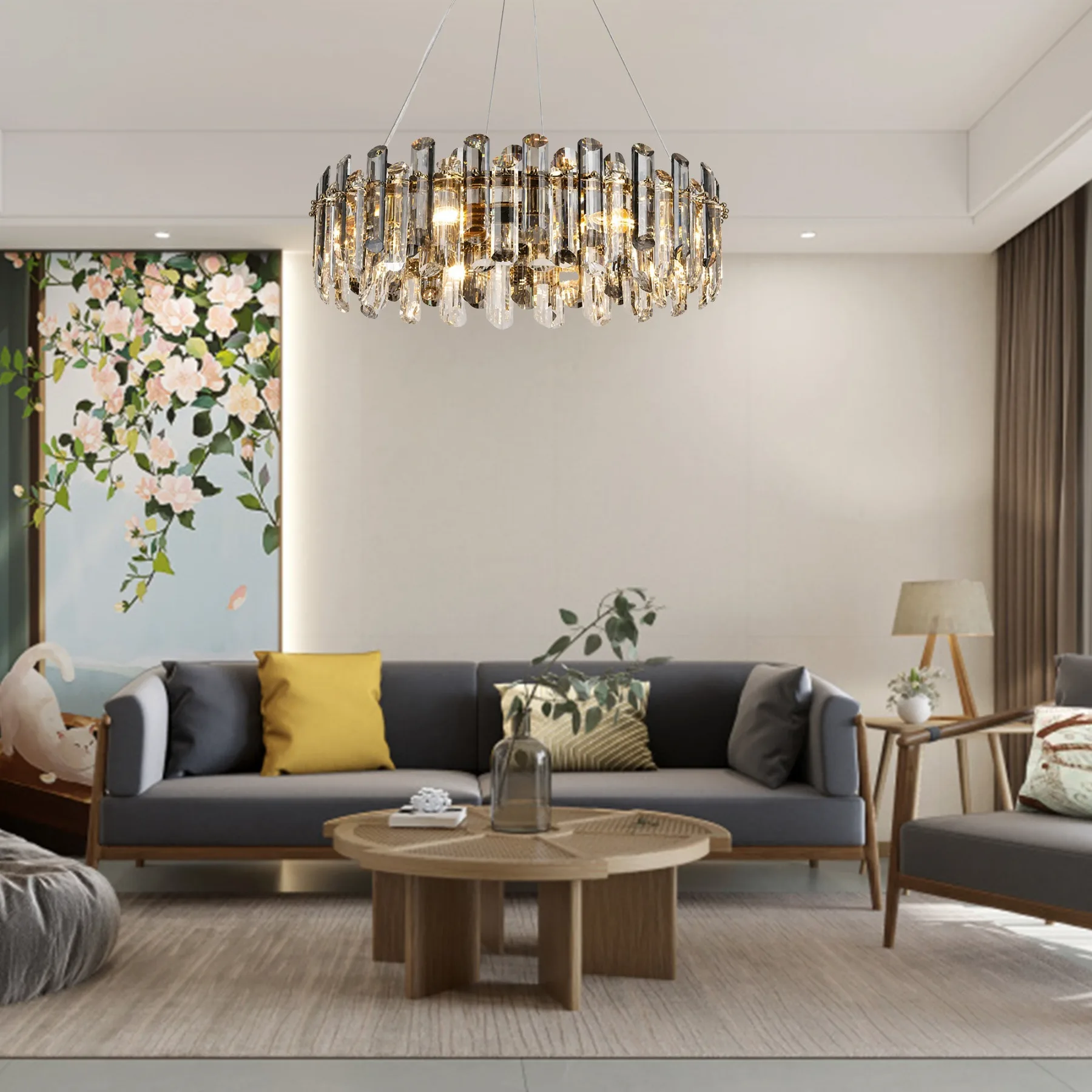Radiant Smoked Crystal Chandelier image 5