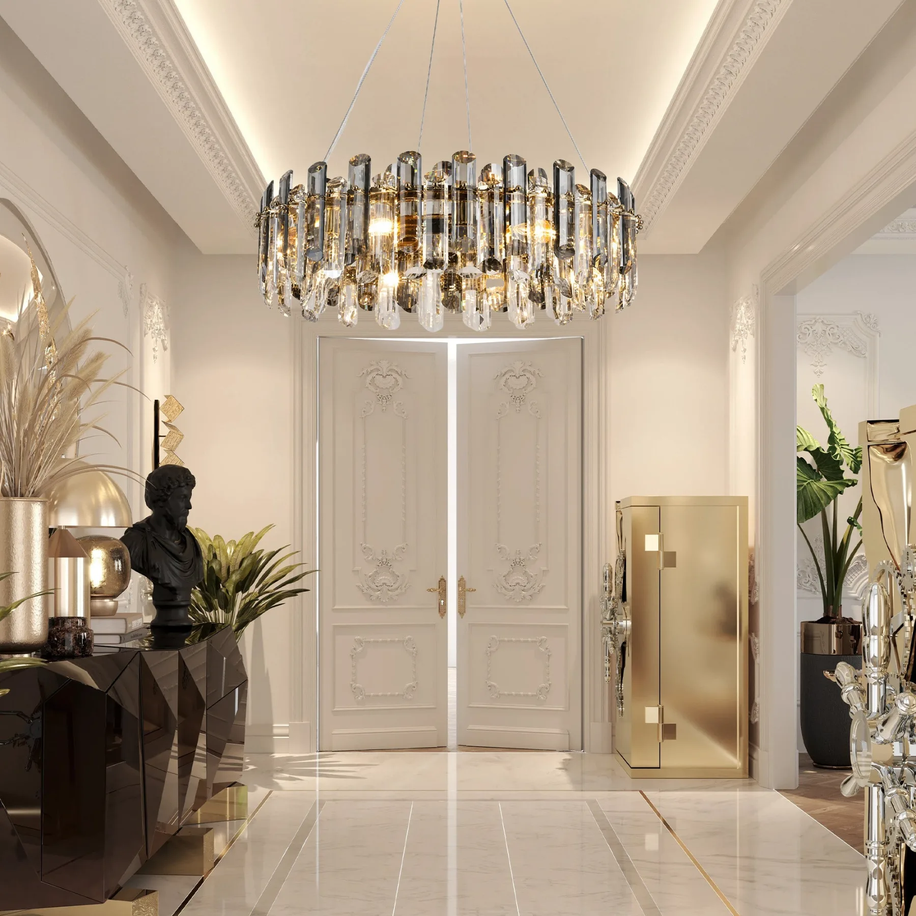Radiant Smoked Crystal Chandelier image 6