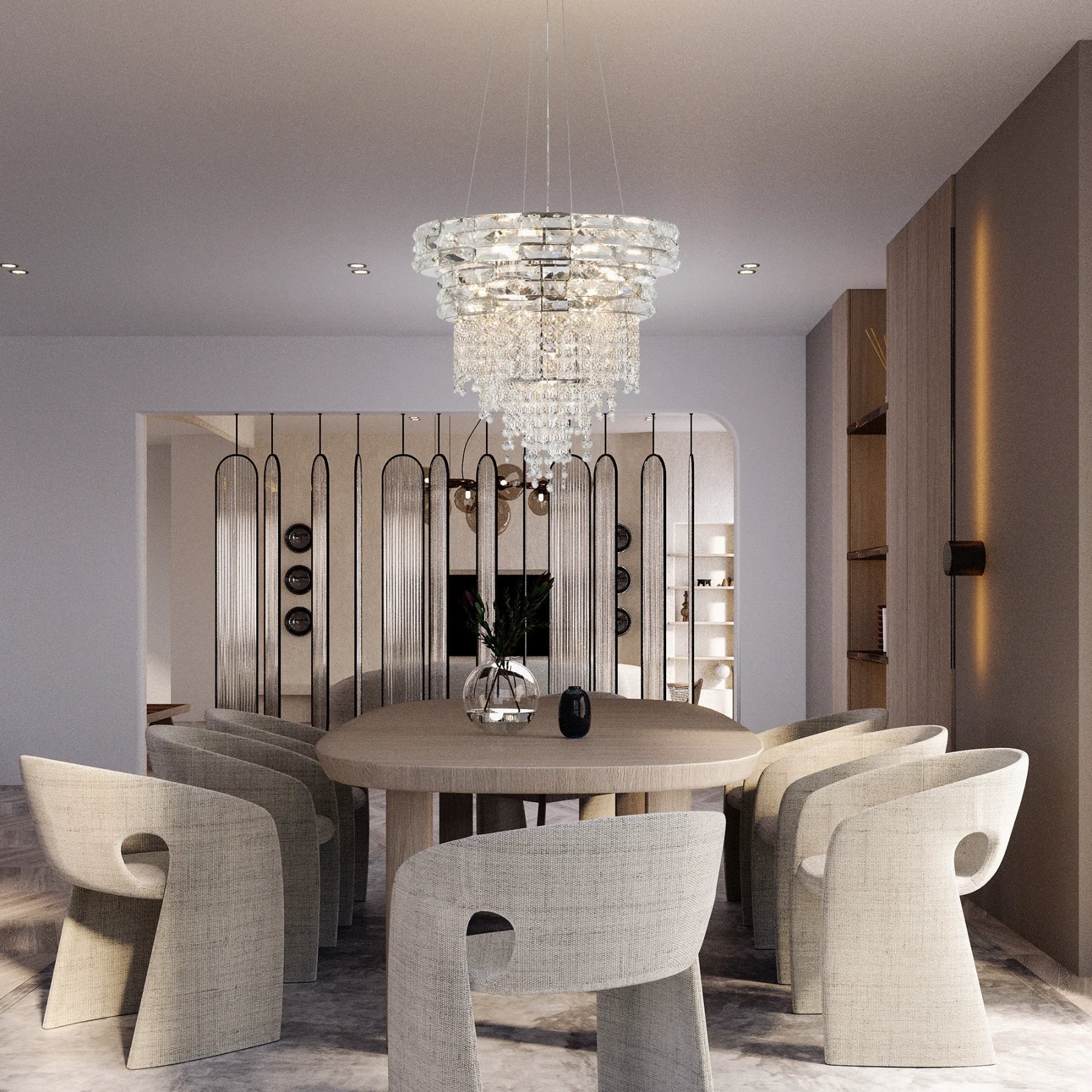 Luminous Crystal Tier Chandelier image 2
