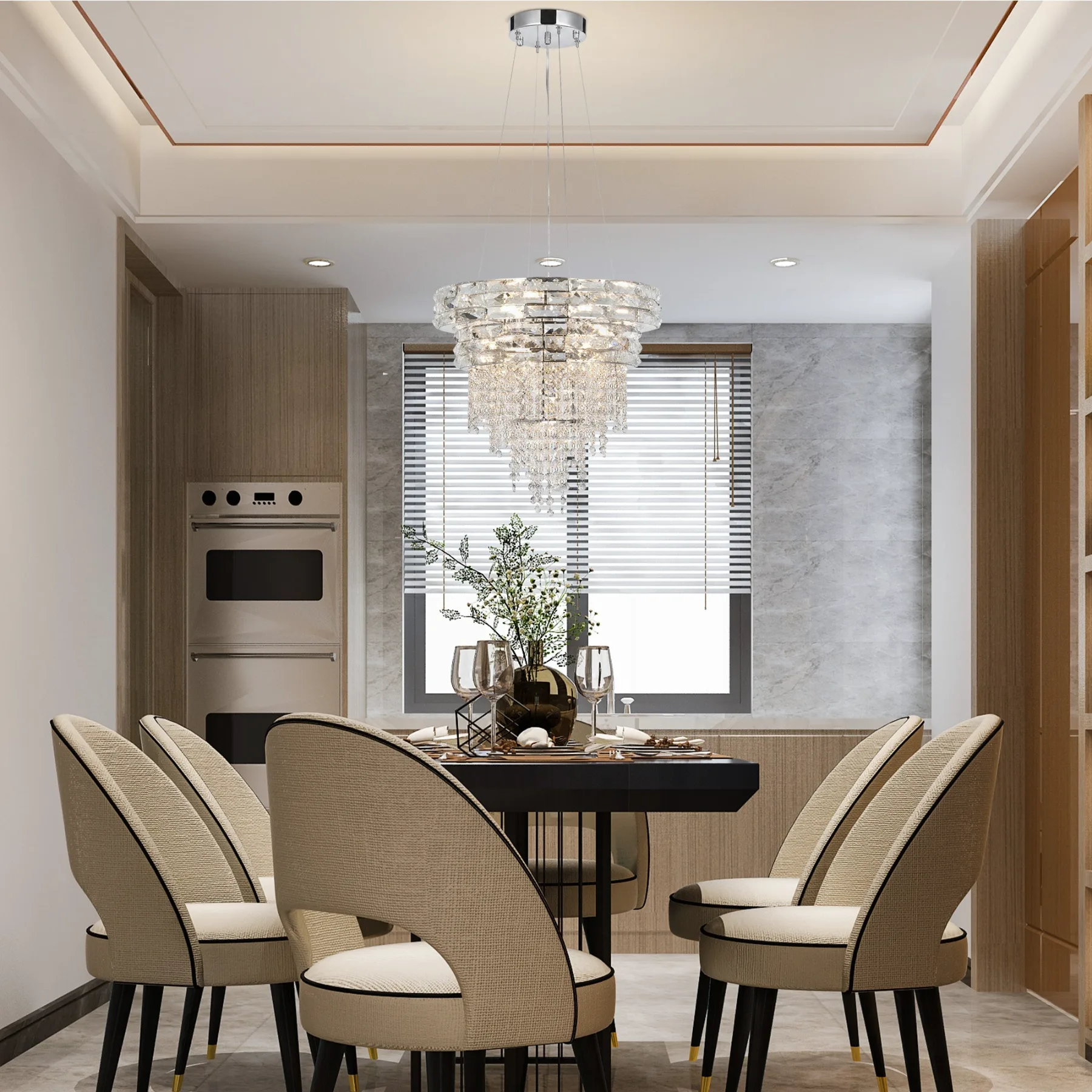 Luminous Crystal Tier Chandelier image 3